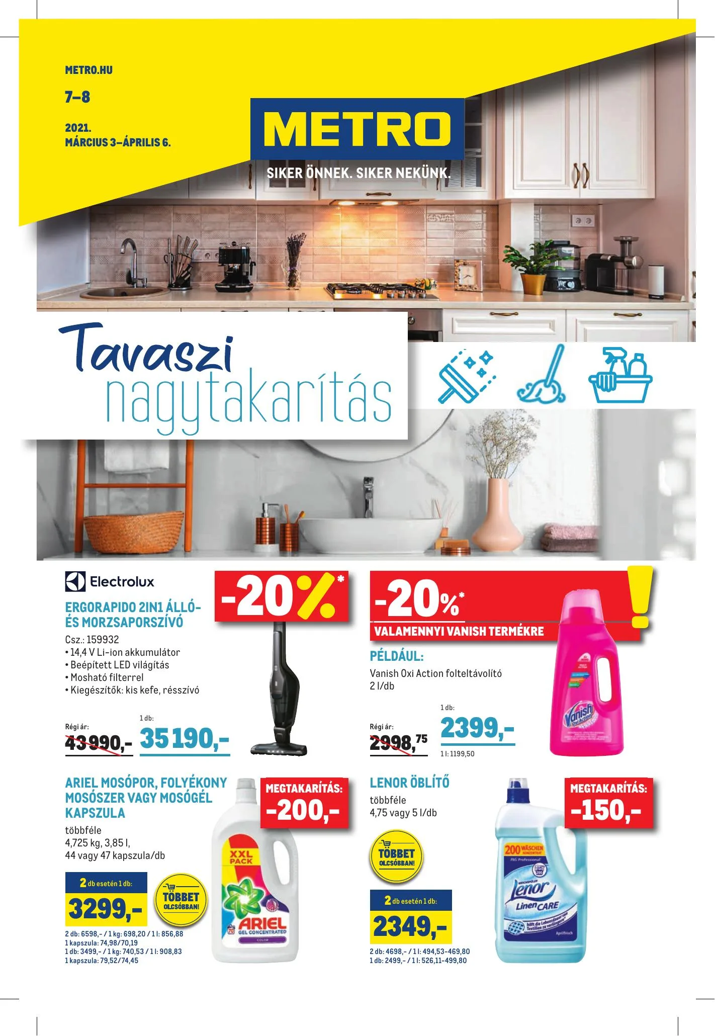Metro akciós újság Tavaszi nagytakarítás katalógus 03.03–04.06