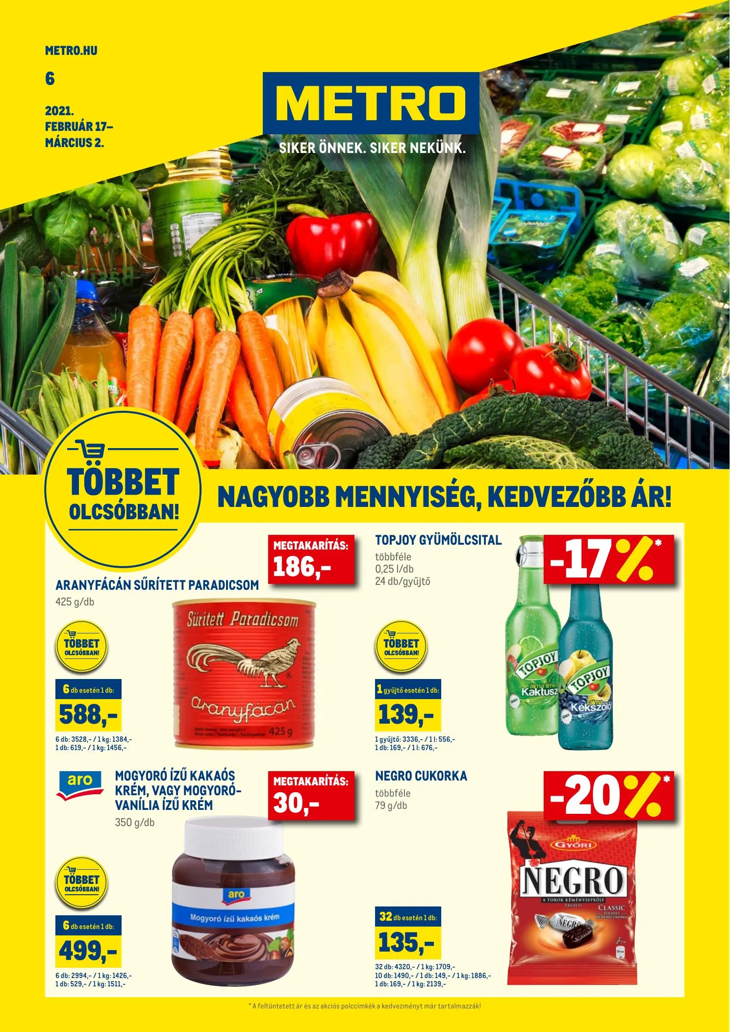 Metro akciós újság Tobbet Olcsobban 02.17–03.02