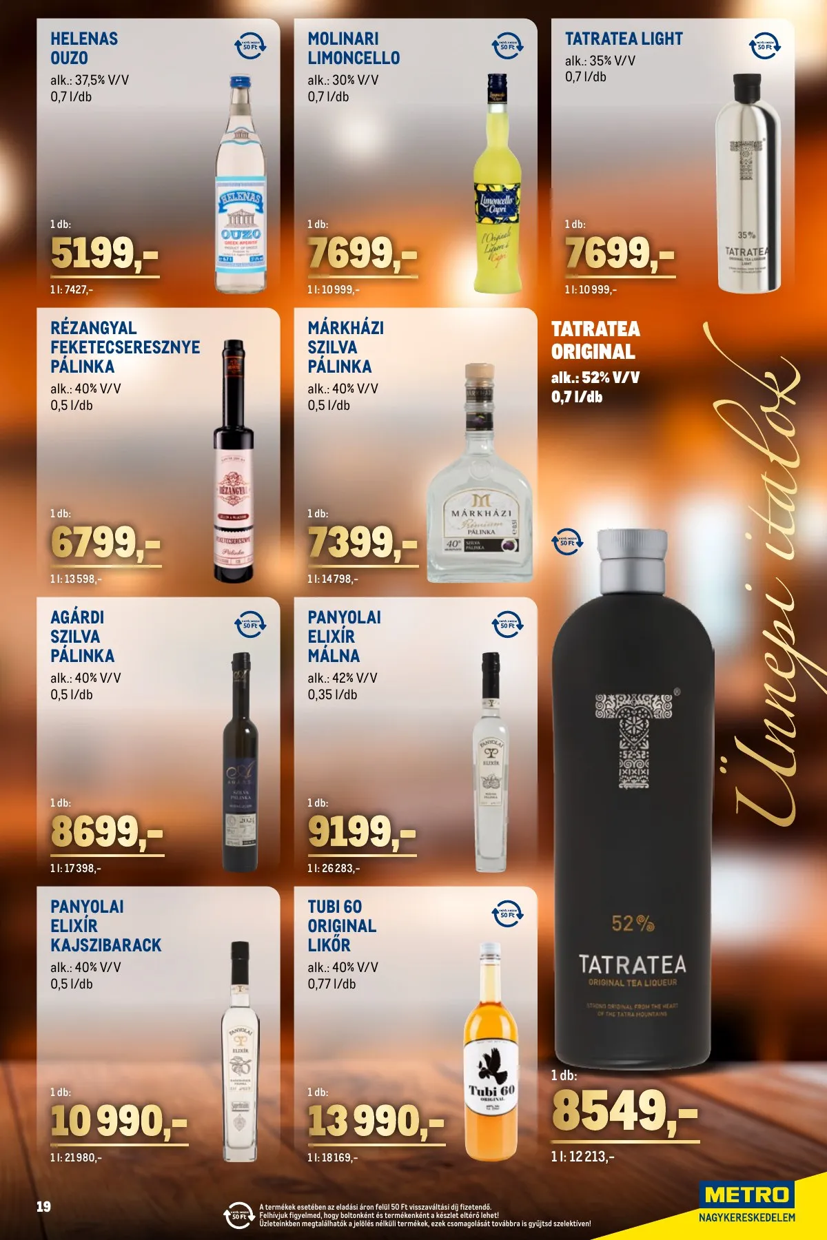 Metro akciós újság Unnepi italok 11.02–11.30 – 19. oldal