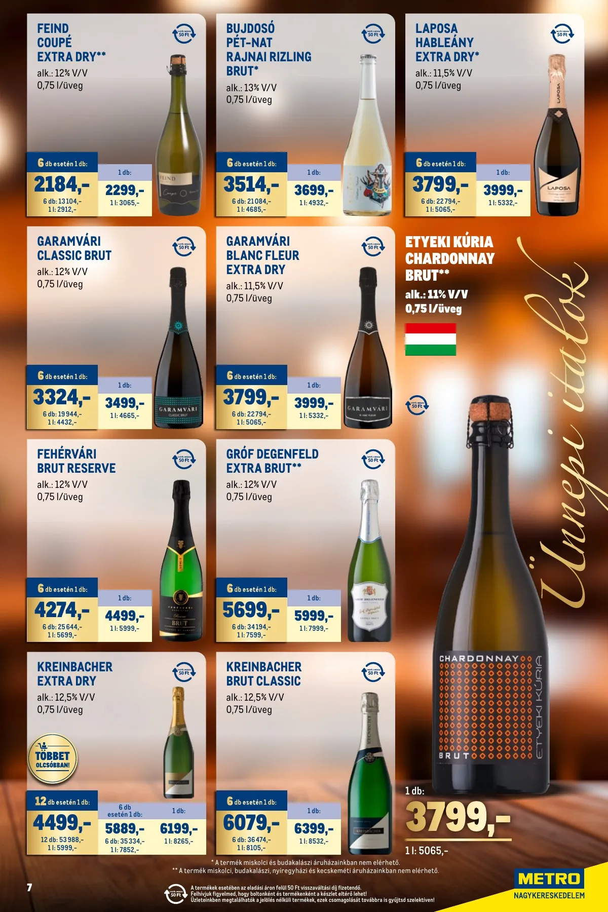 Metro akciós újság Unnepi italok 11.02–11.30 – 7. oldal