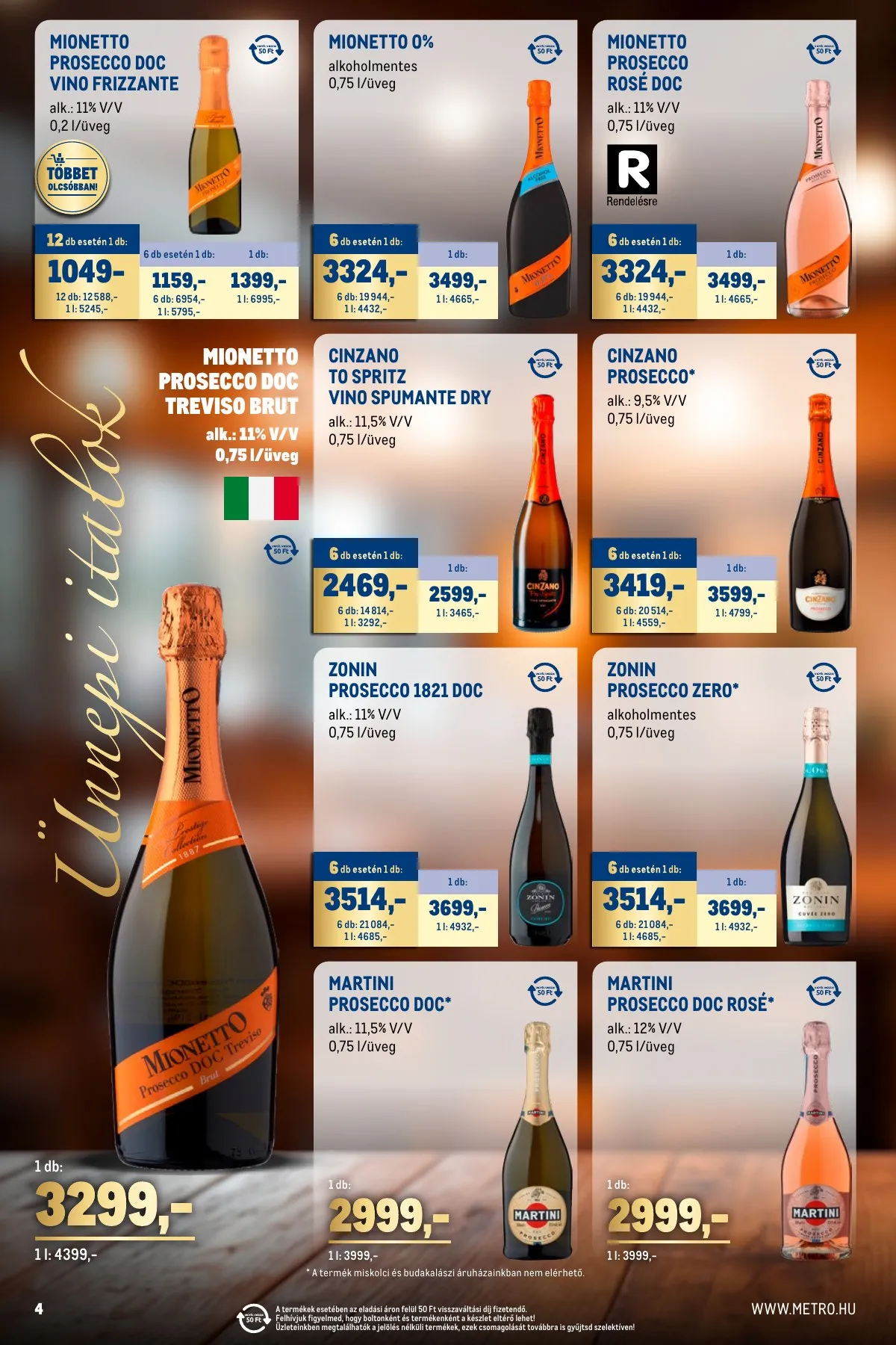 Metro akciós újság Unnepi italok 12.01–12.31 – 4. oldal