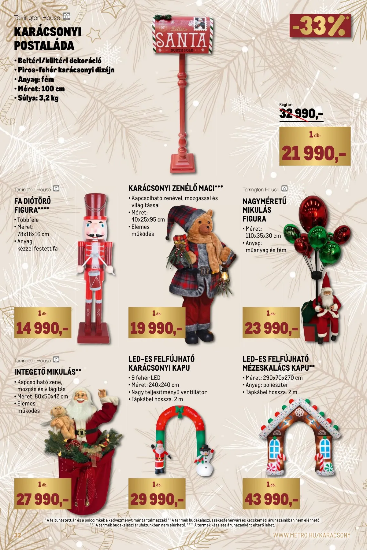 Metro akciós újság Unnepi katalógus 11.02–11.30 – 32. oldal