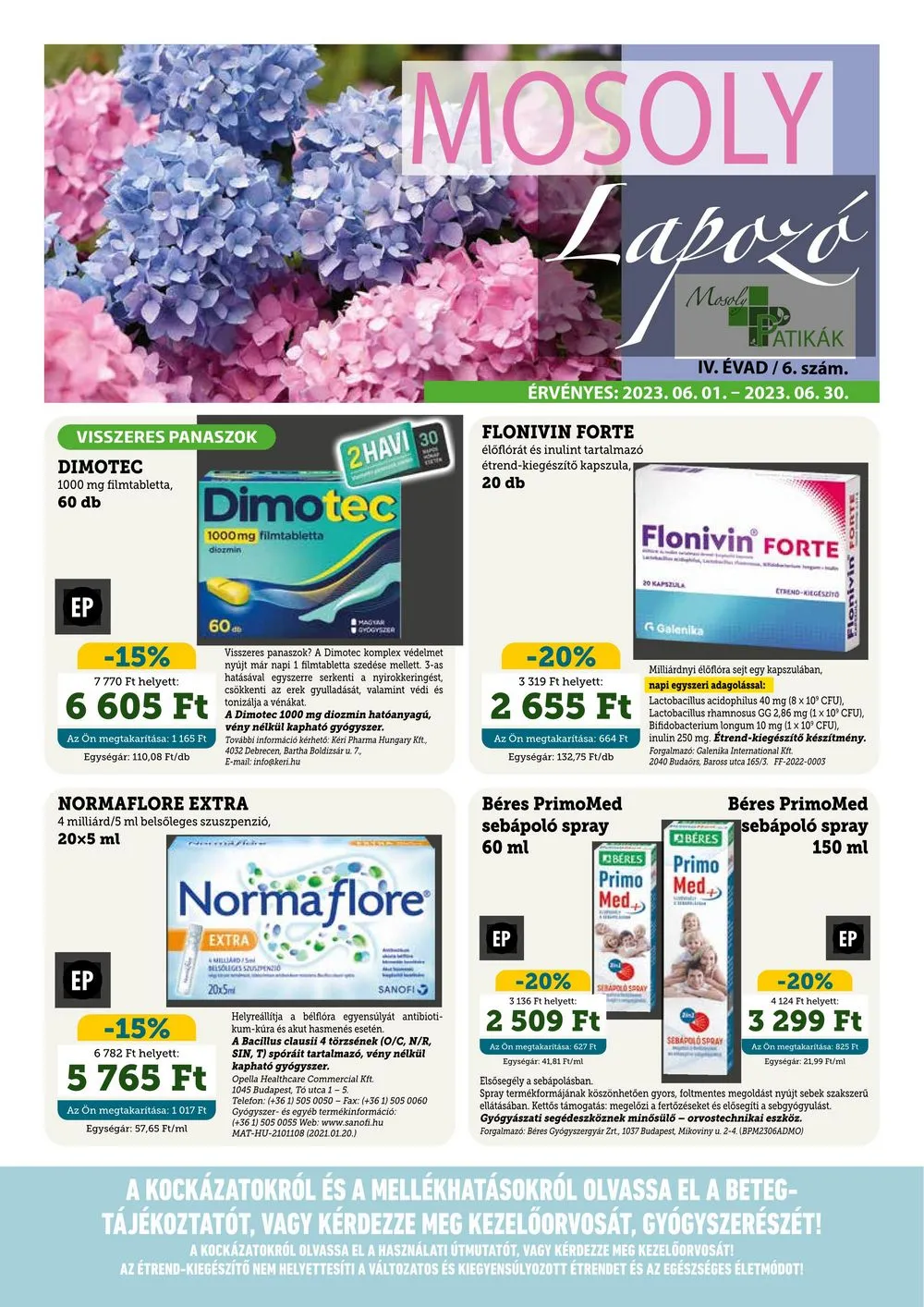 Mosoly akciós újság Patikak 06.01–06.30