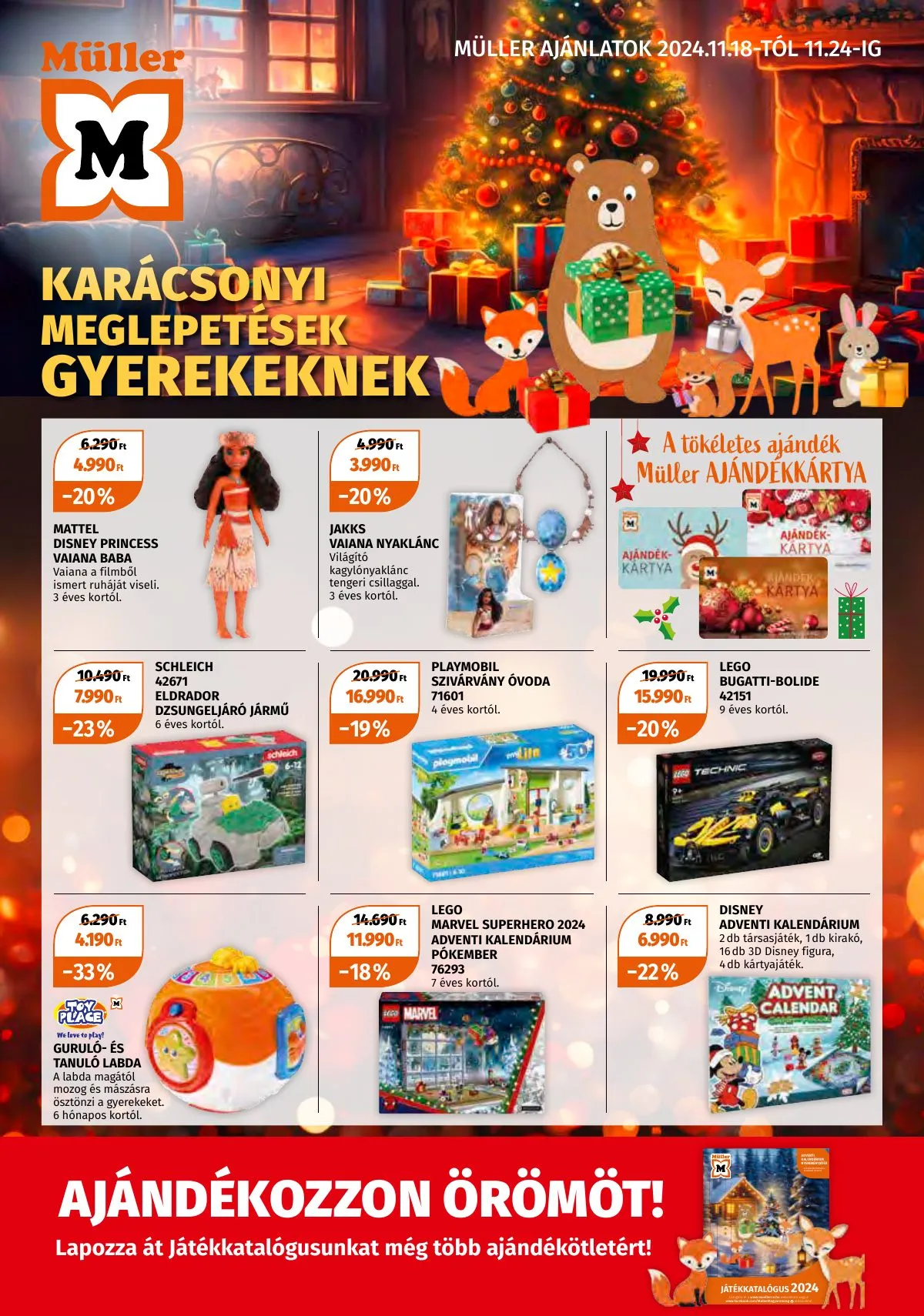 Müller akciós újság Ajandekotletek 11.18–11.24