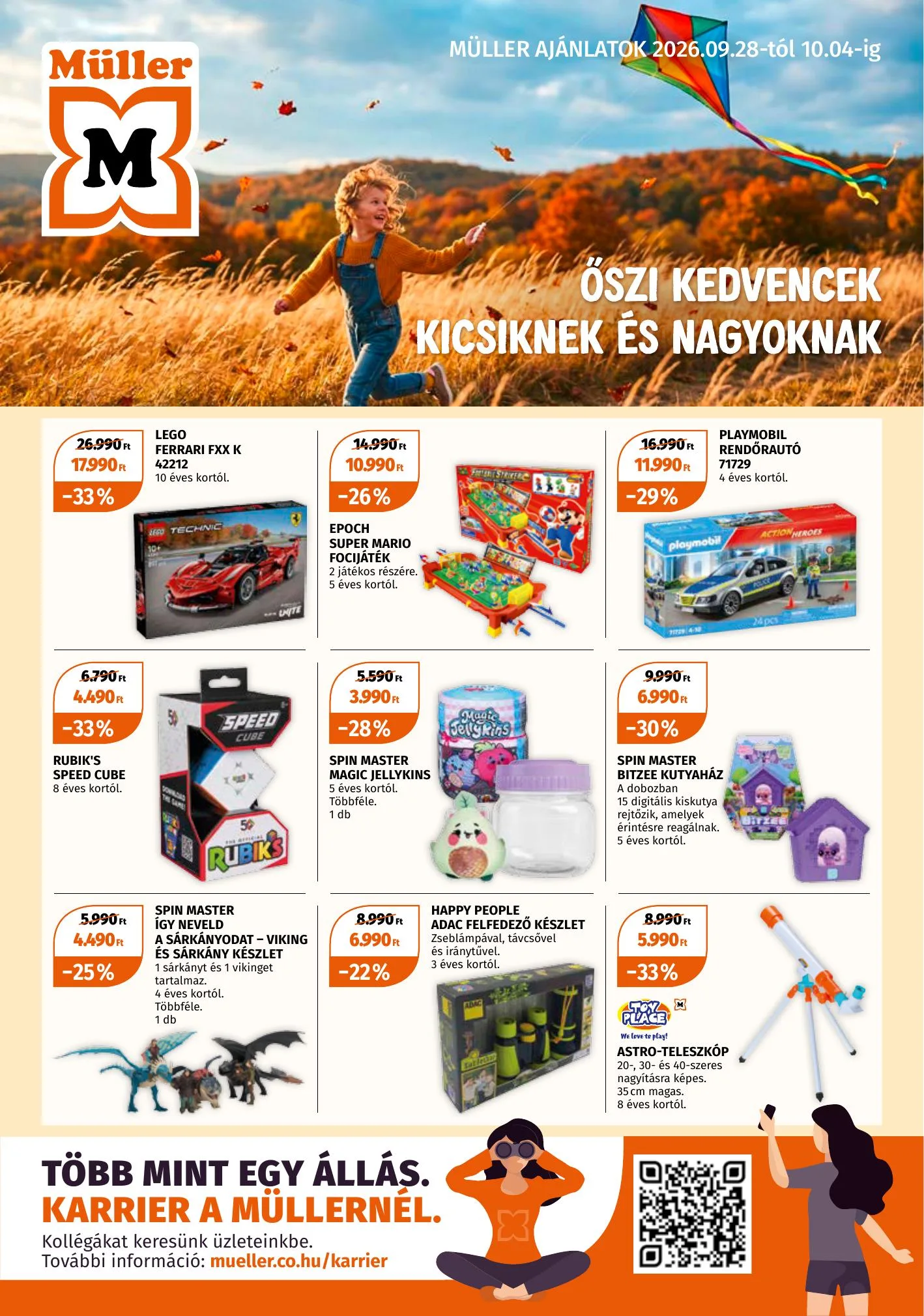 Müller akciós újság Játékok 09.28–10.04