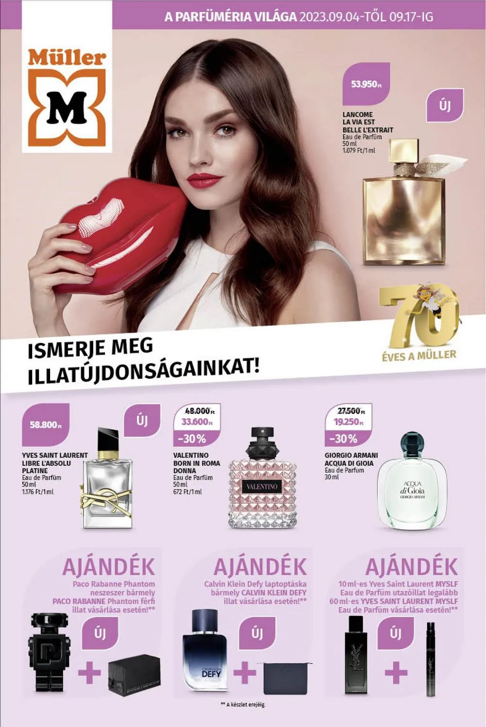 Müller akciós újság Parfum 09.04–09.17