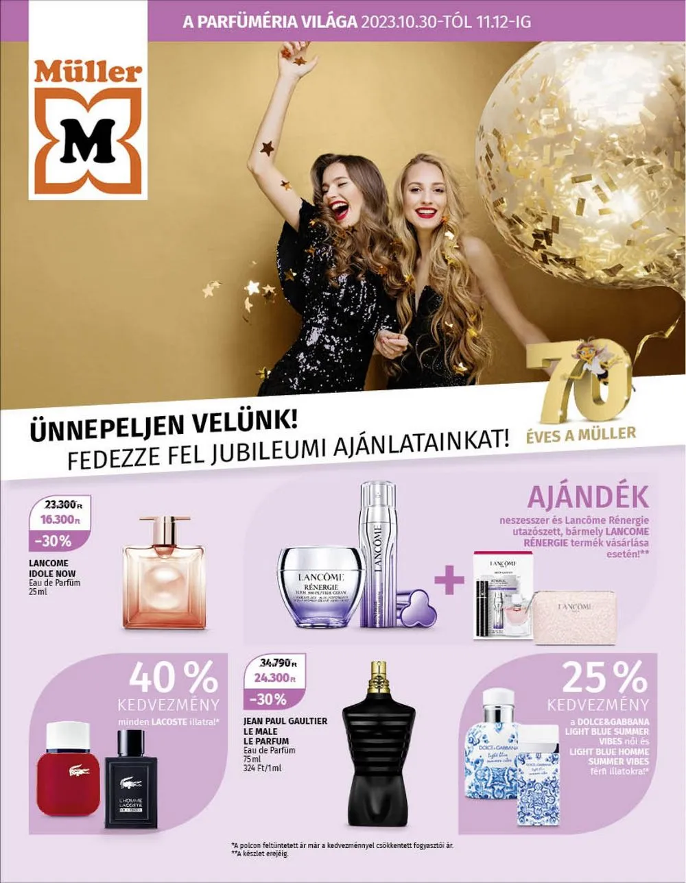 Müller akciós újság Parfumeria 10.30–11.12