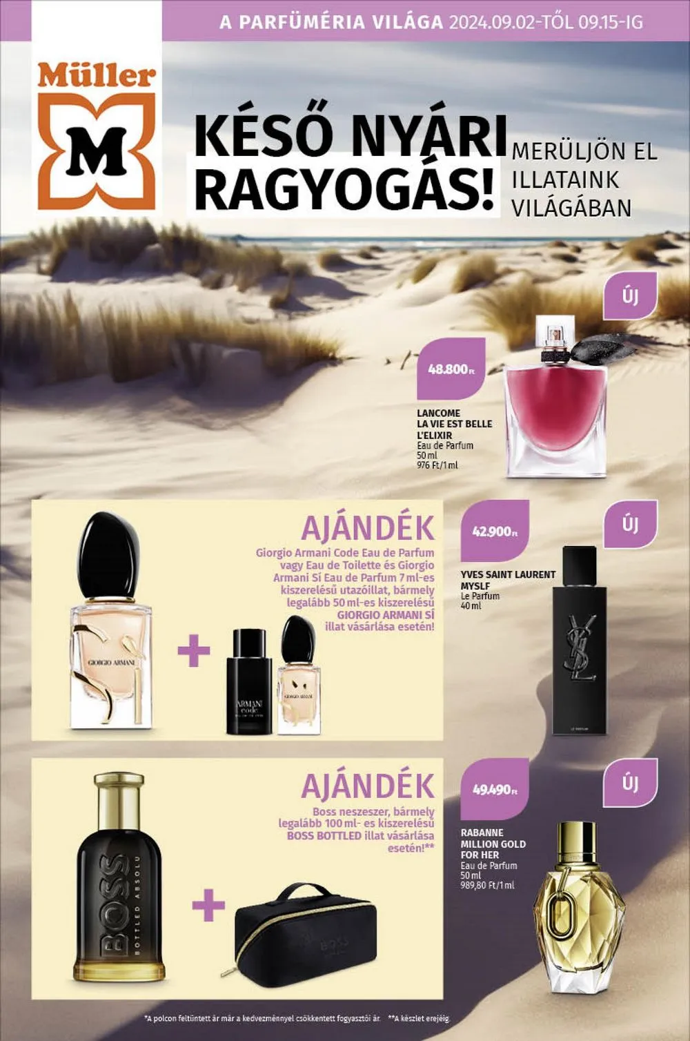Müller akciós újság Parfumeria 09.02–09.15