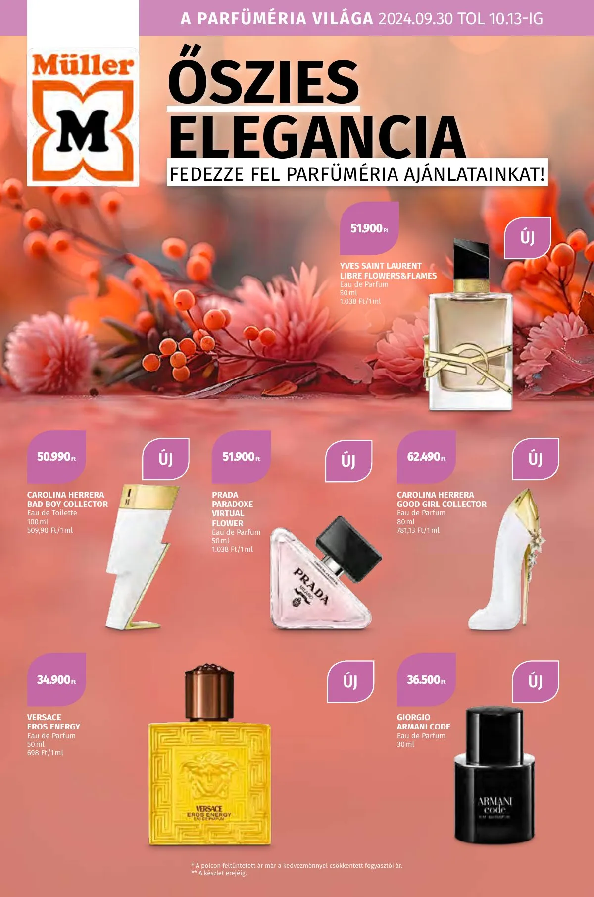 Müller akciós újság Parfumeria 09.30–10.13