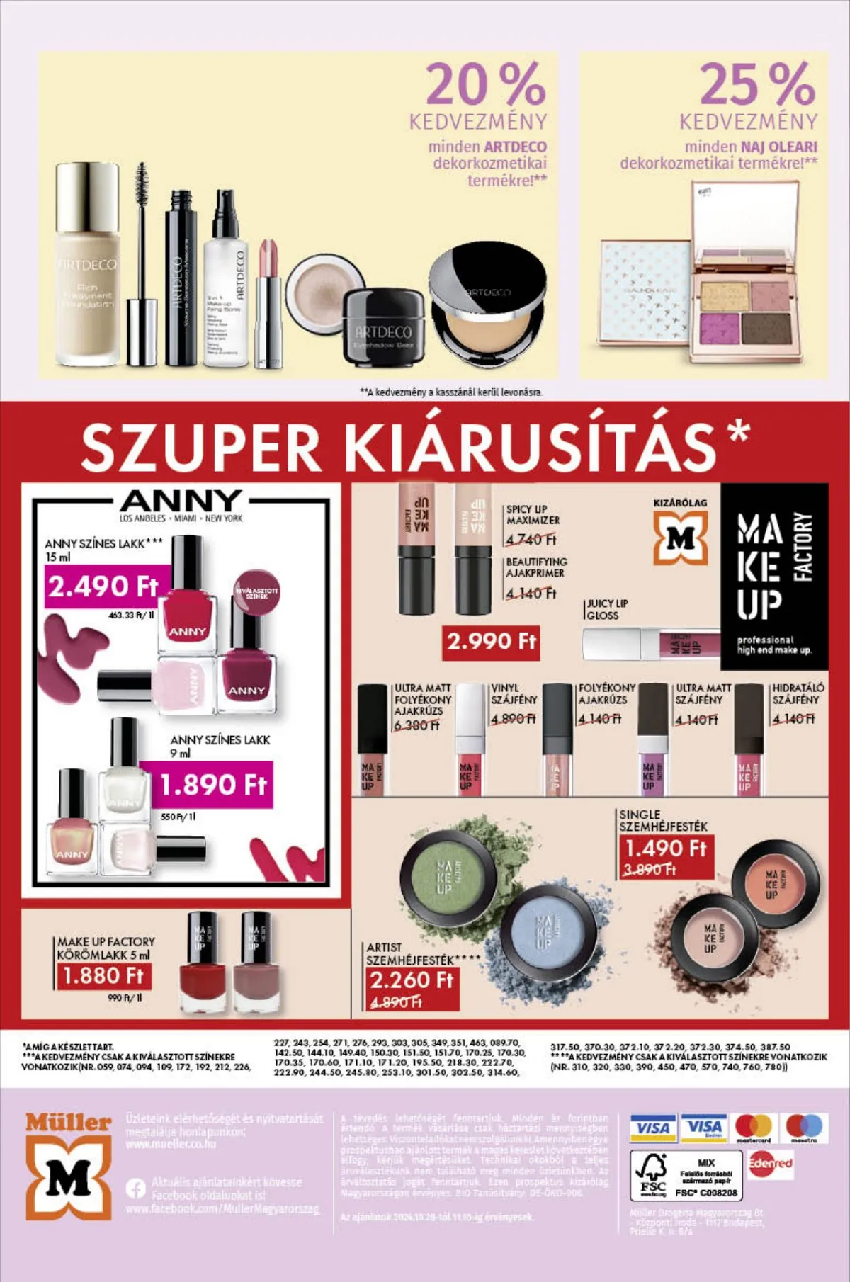 Müller akciós újság Parfumeria 10.28–11.10 – 10. oldal