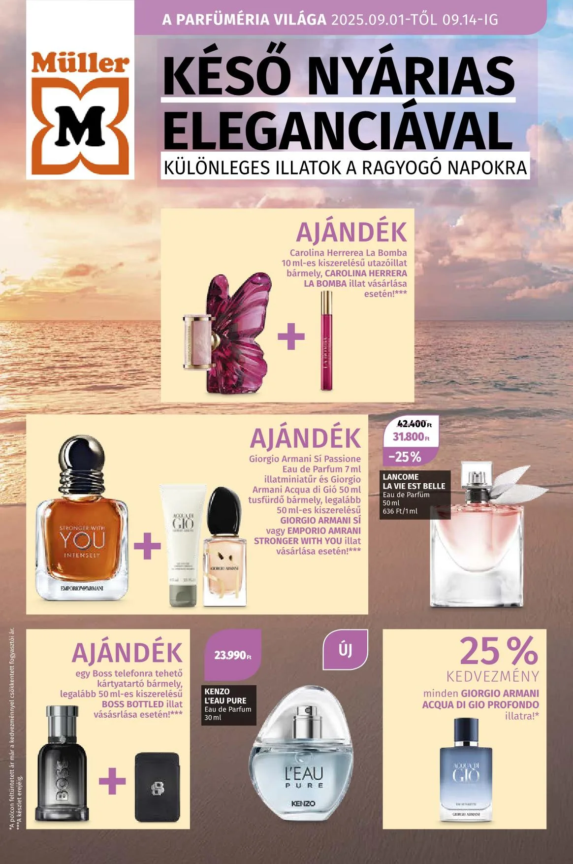 Müller akciós újság Parfumeria 09.01–09.14