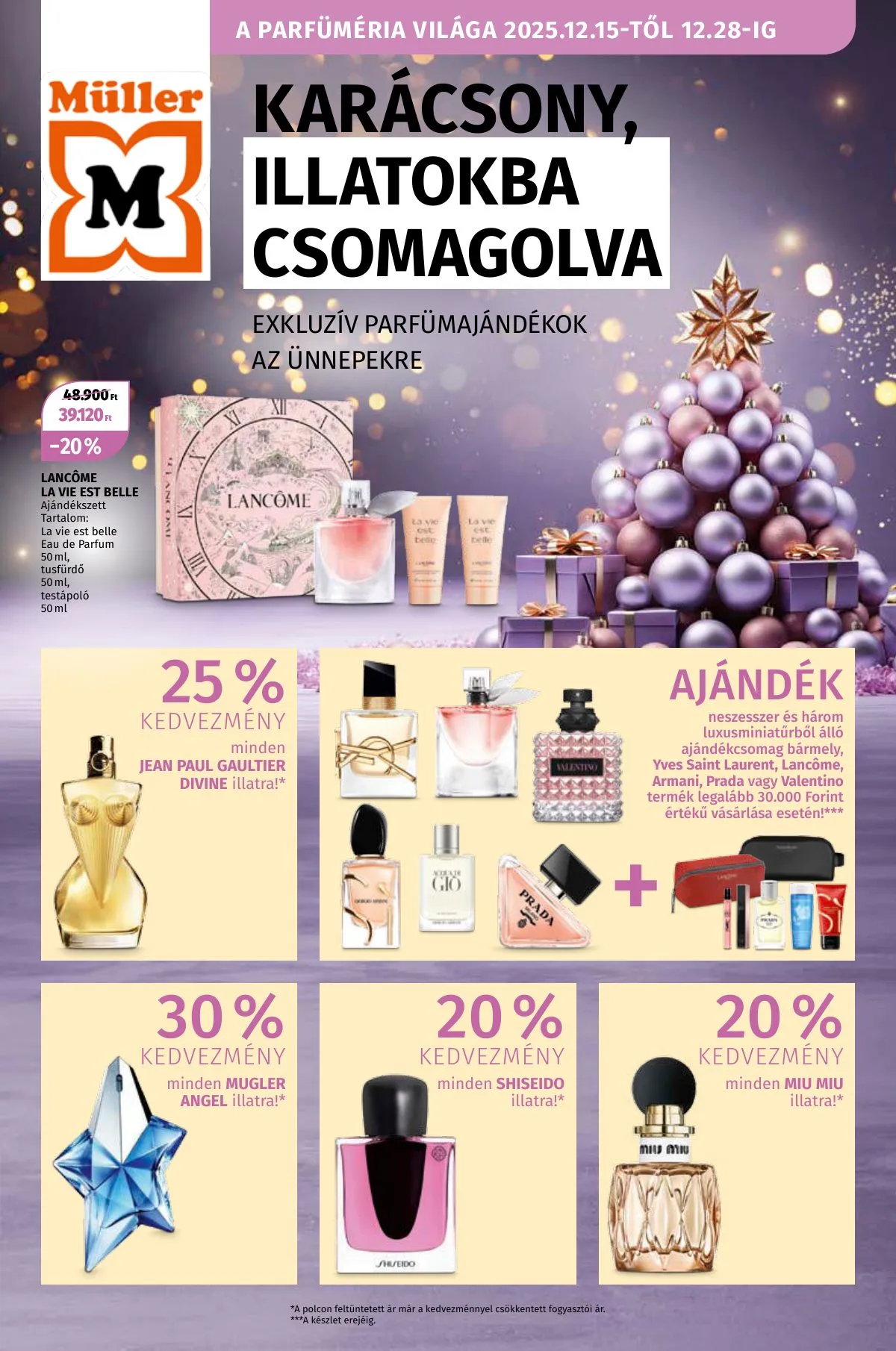 Müller akciós újság Parfumeria 12.15–12.28