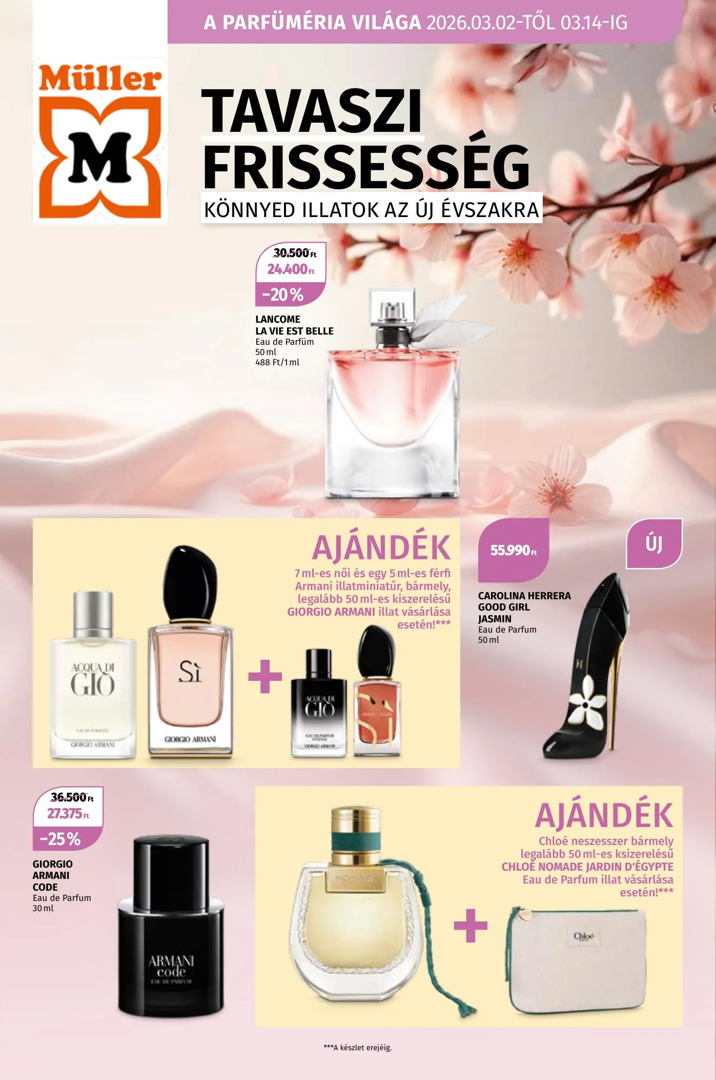 Müller akciós újság Parfumeria 03.02–03.14