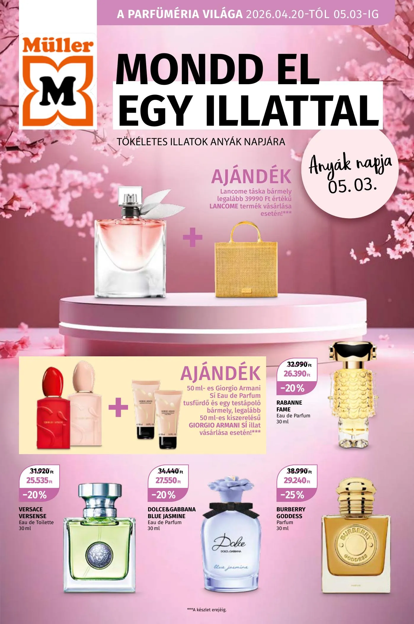Müller akciós újság Parfumeria 04.20–05.03