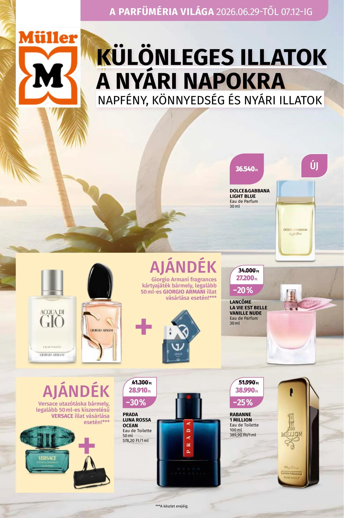 Müller akciós újság Parfumeria 06.29–07.12