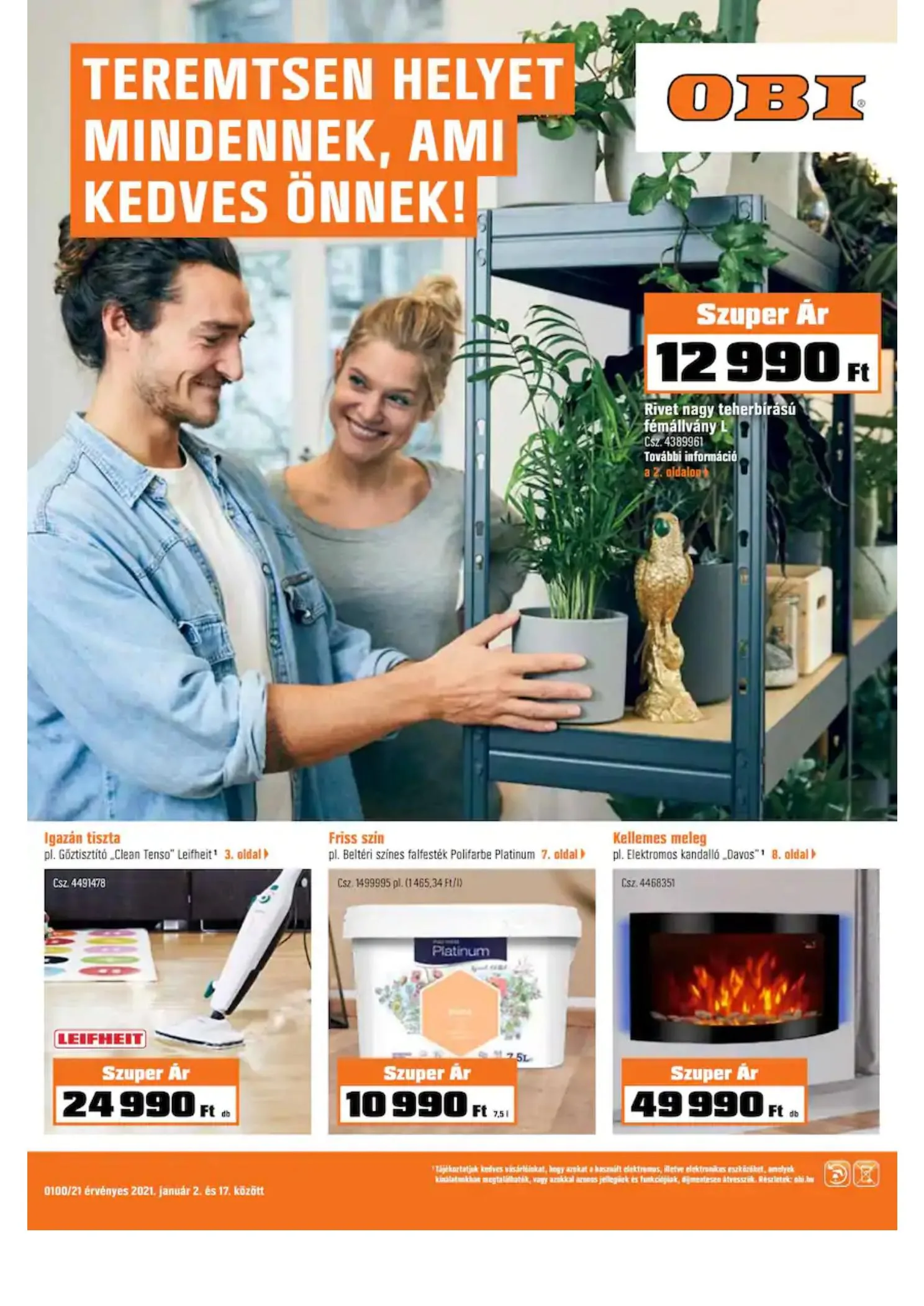 OBI akciós újság 01.02–01.17