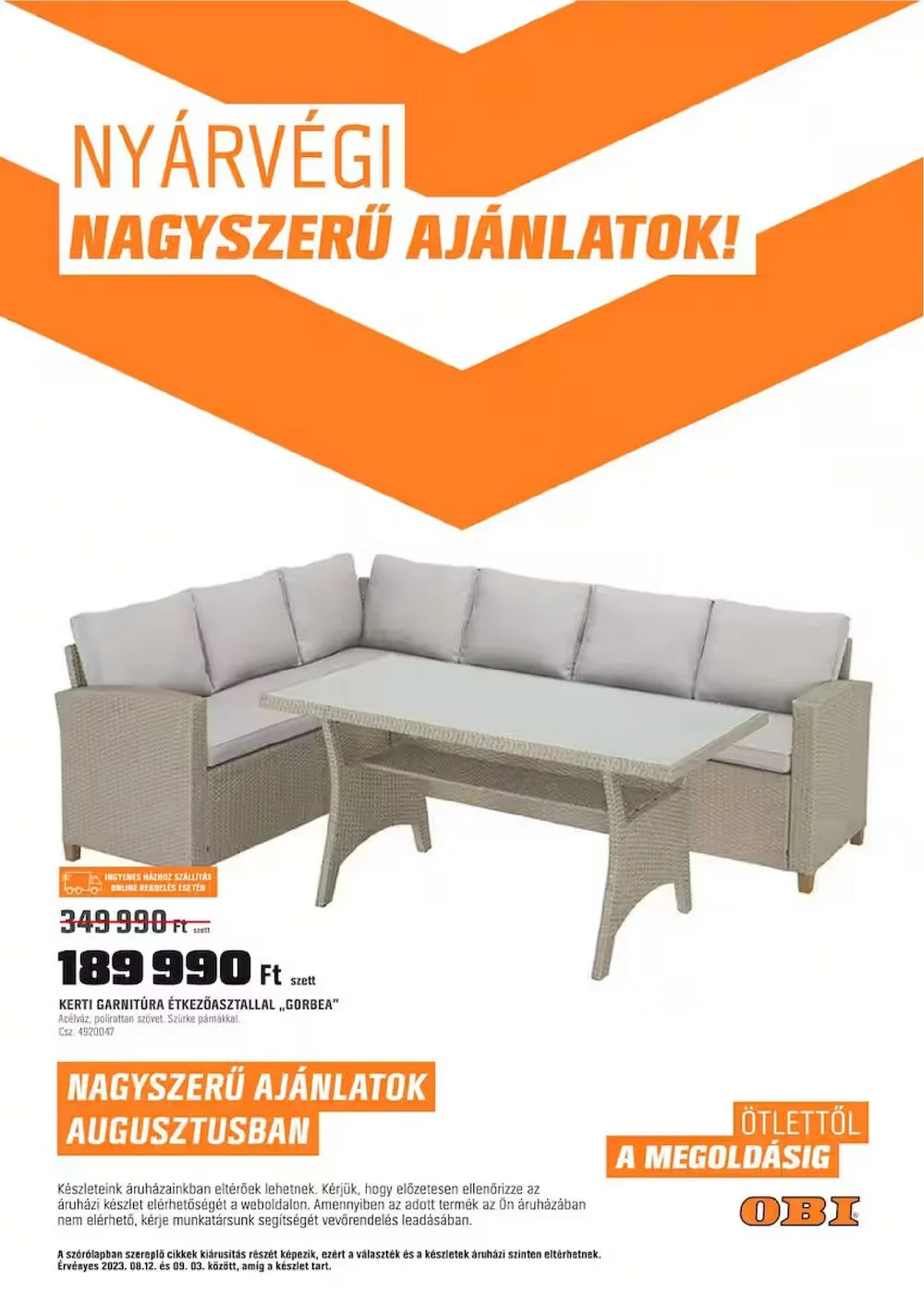 OBI akciós újság 08.12–09.03