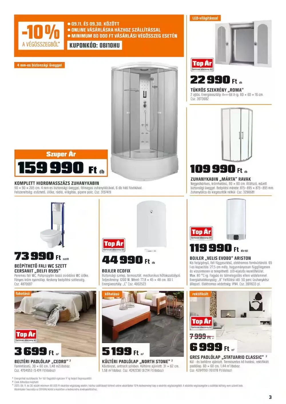 OBI akciós újság 09.01–09.30 – 3. oldal