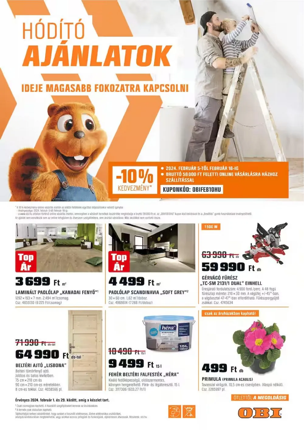 OBI akciós újság 02.01–02.29