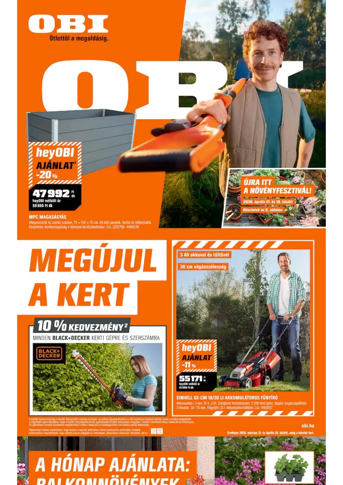 OBI akciós újság 03.31–04.26