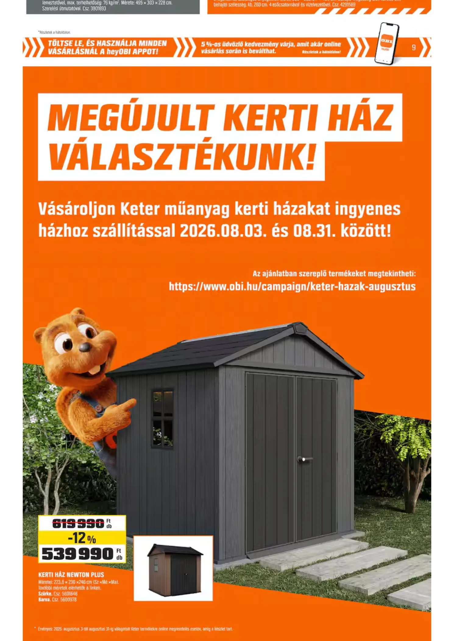 OBI akciós újság 08.04–08.30 – 9. oldal