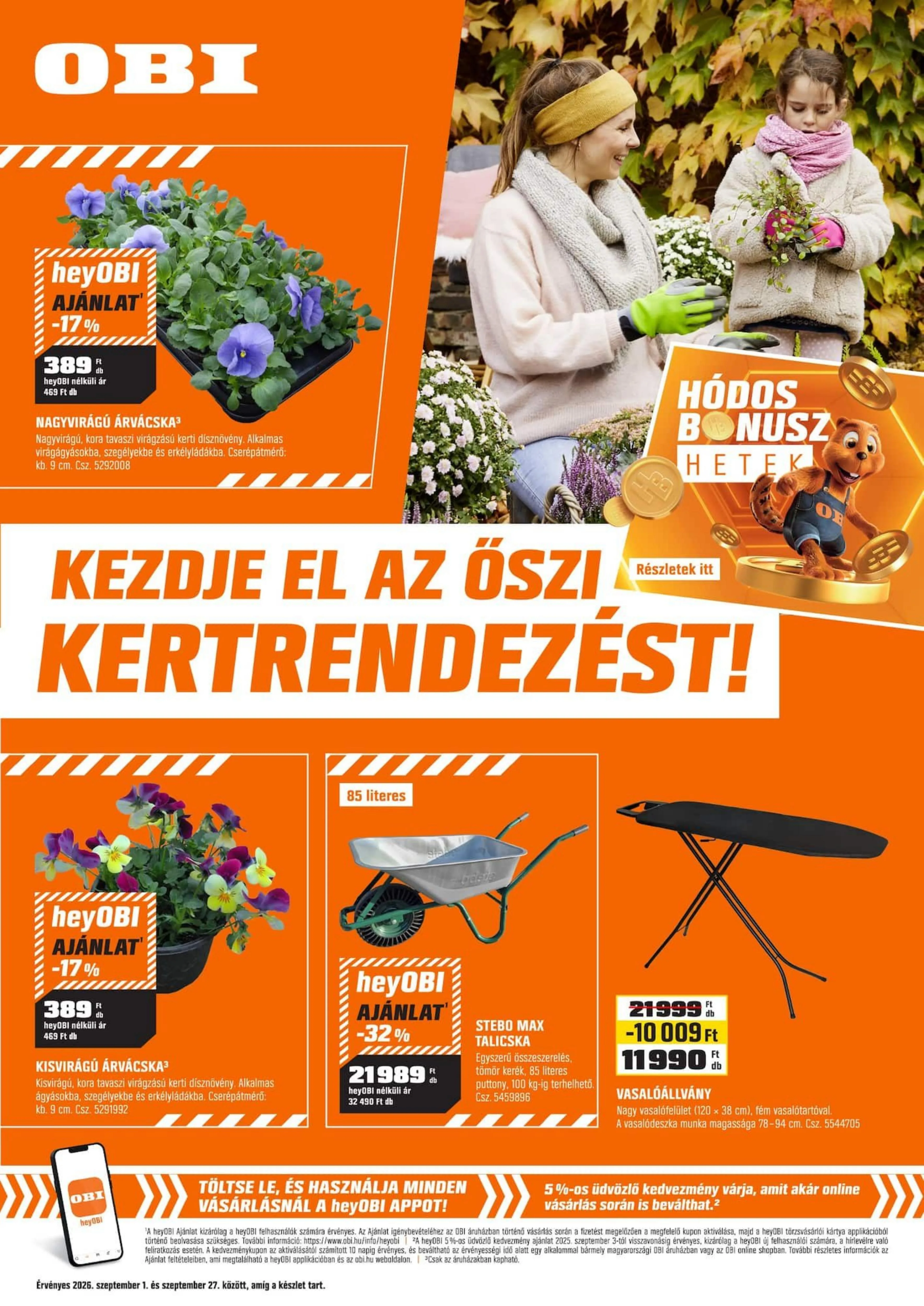 OBI akciós újság 09.01–09.27