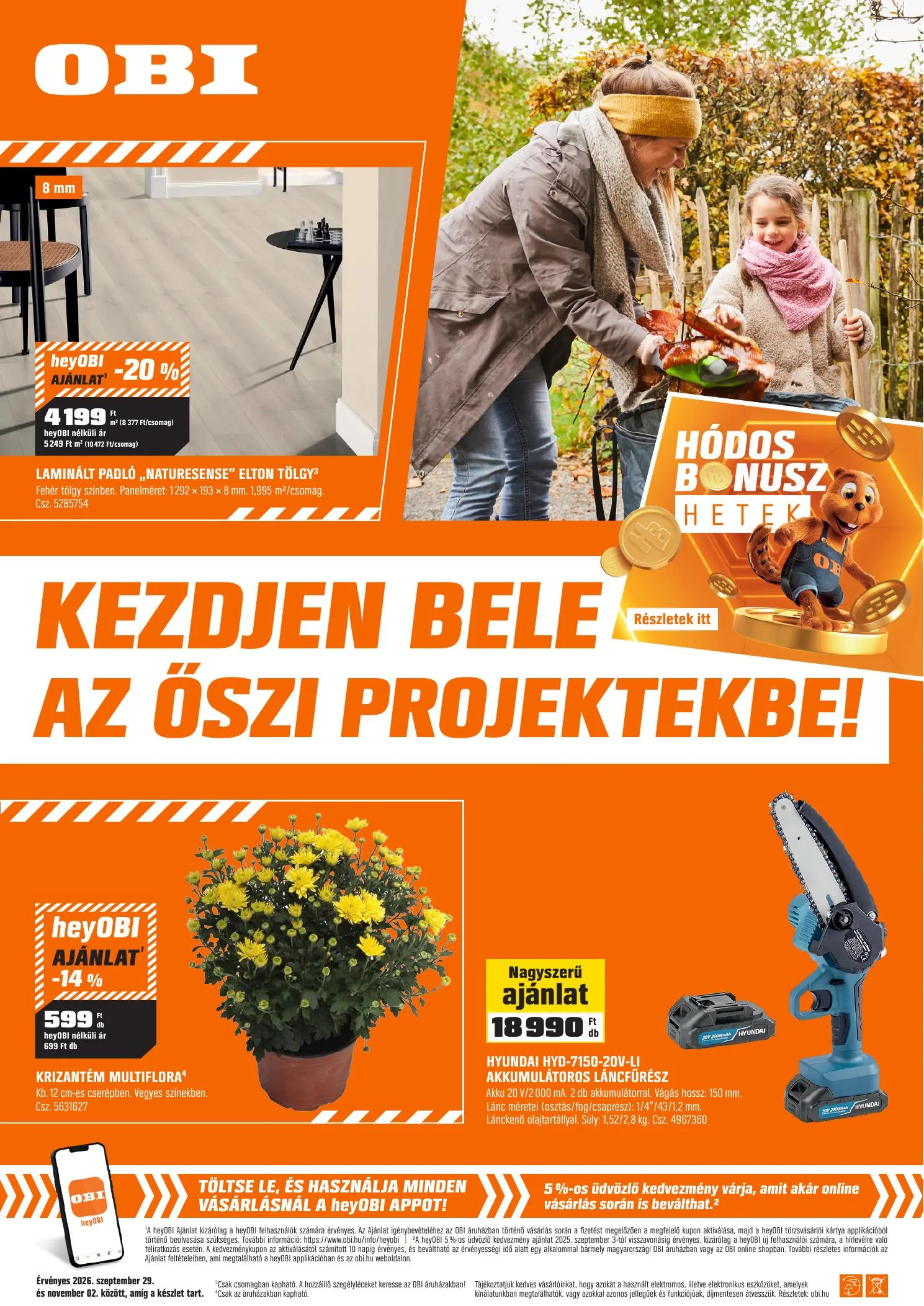 OBI akciós újság 09.29–11.02