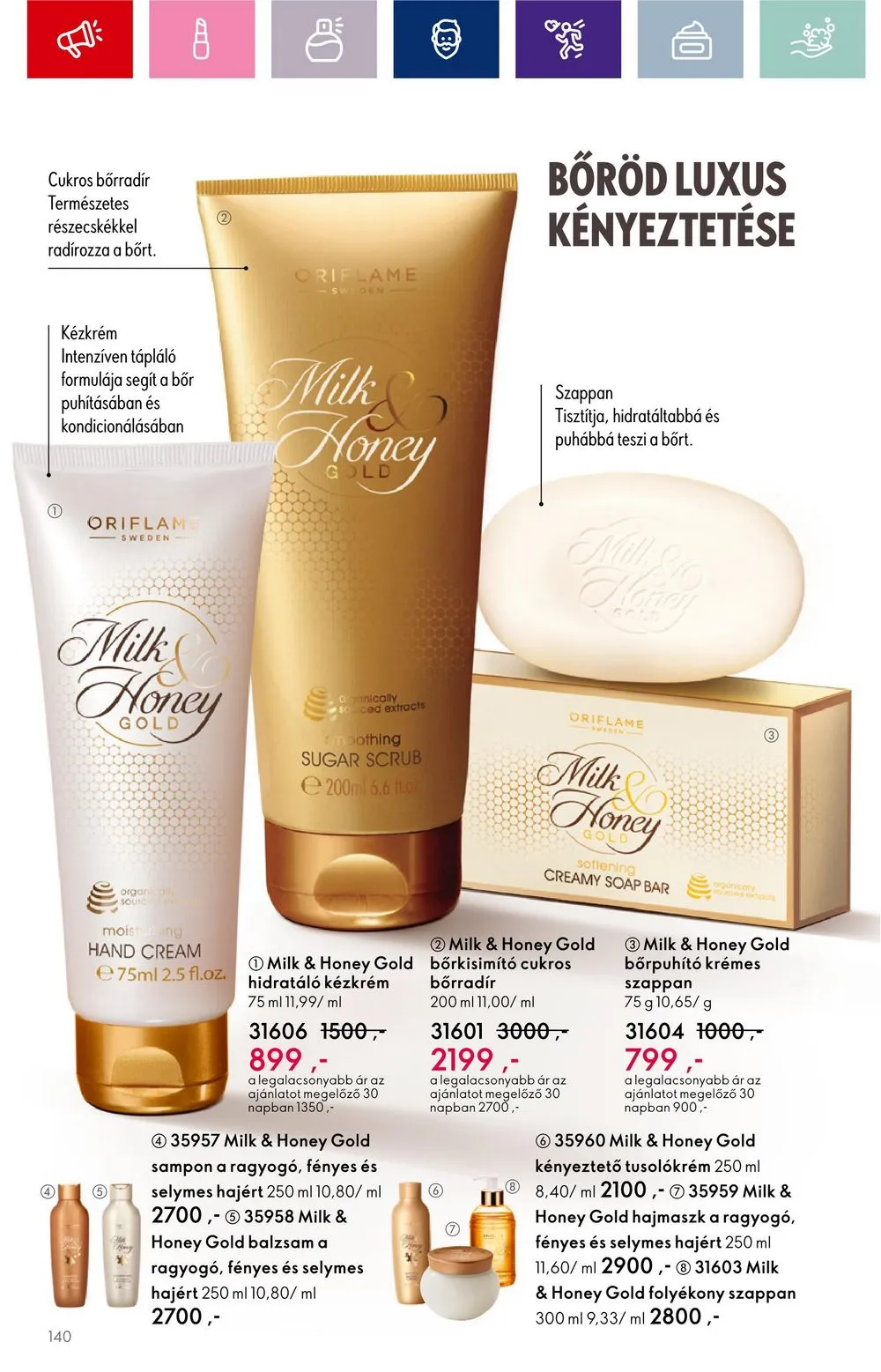 Oriflame akciós újság 08.30–09.19 – 140. oldal