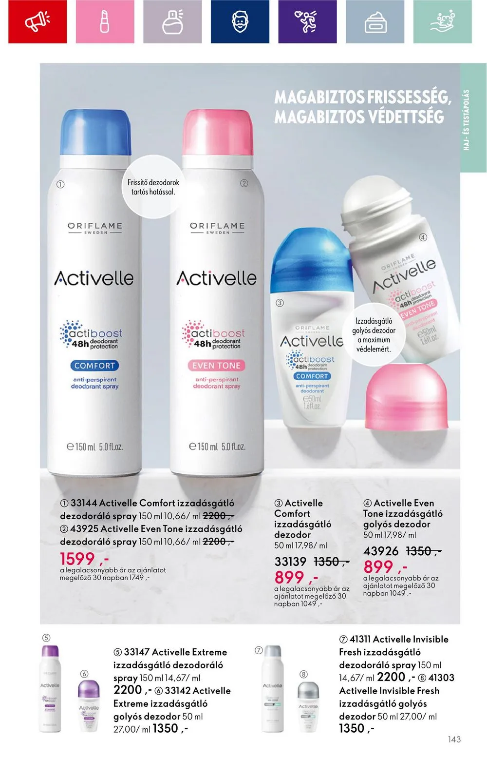 Oriflame akciós újság 08.30–09.19 – 143. oldal