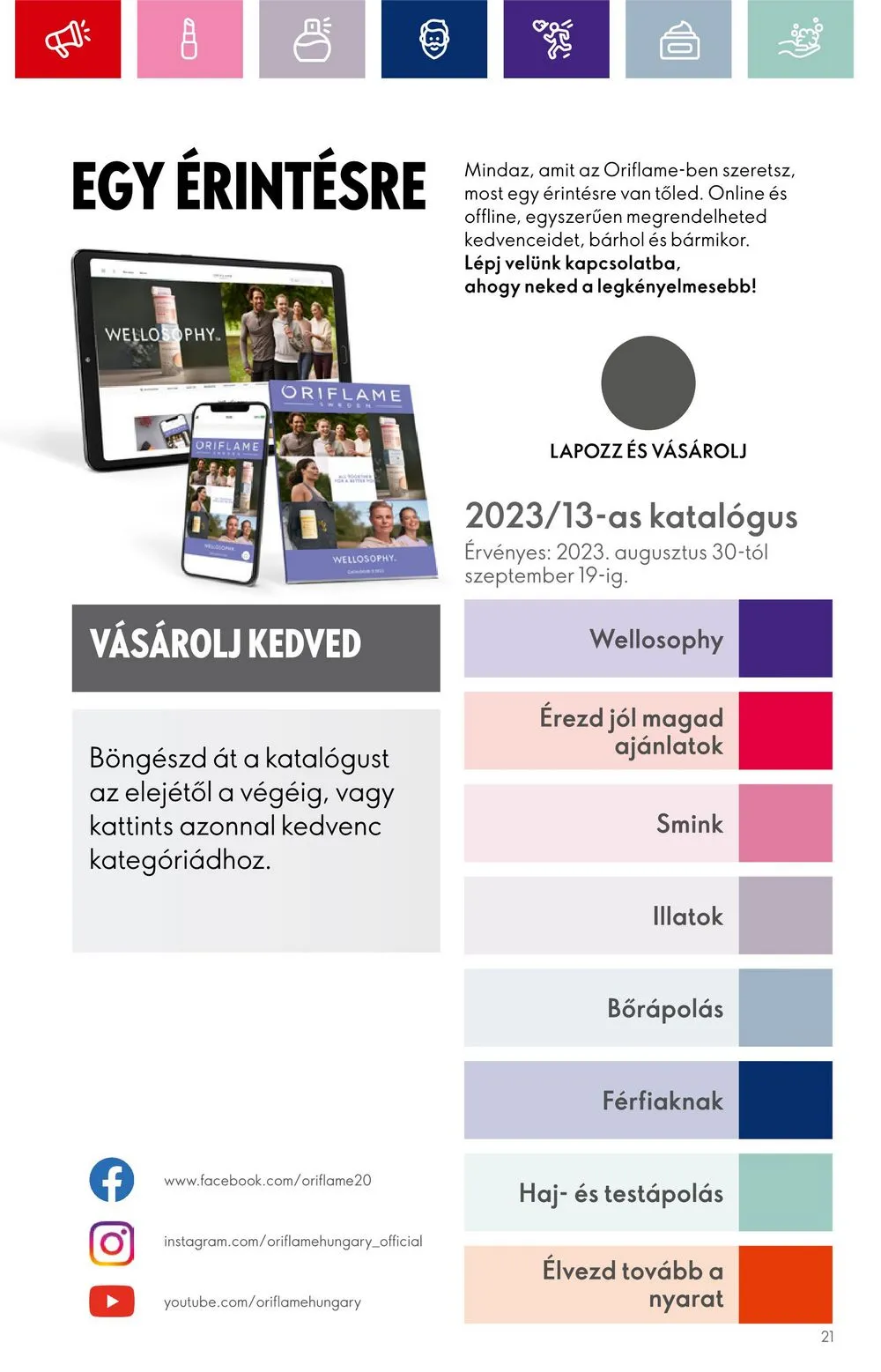 Oriflame akciós újság 08.30–09.19 – 21. oldal