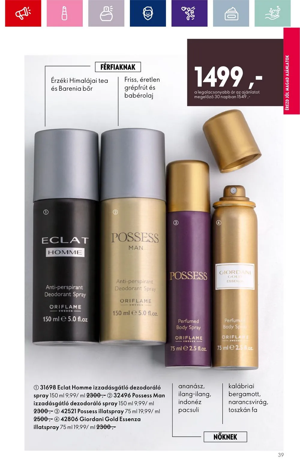 Oriflame akciós újság 08.30–09.19 – 39. oldal