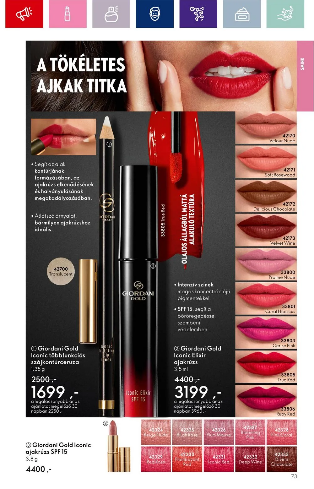 Oriflame akciós újság 08.30–09.19 – 73. oldal