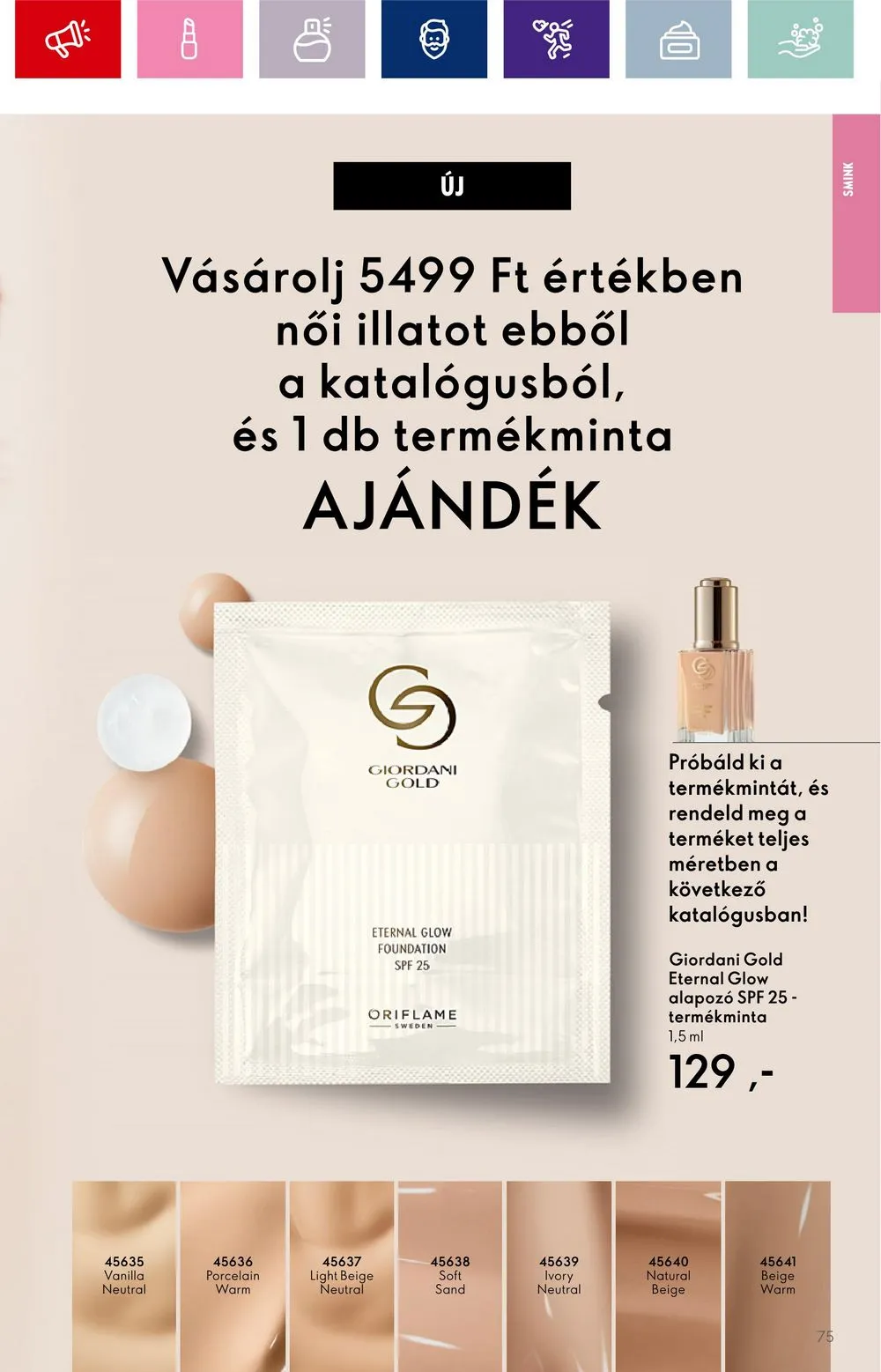 Oriflame akciós újság 08.30–09.19 – 75. oldal