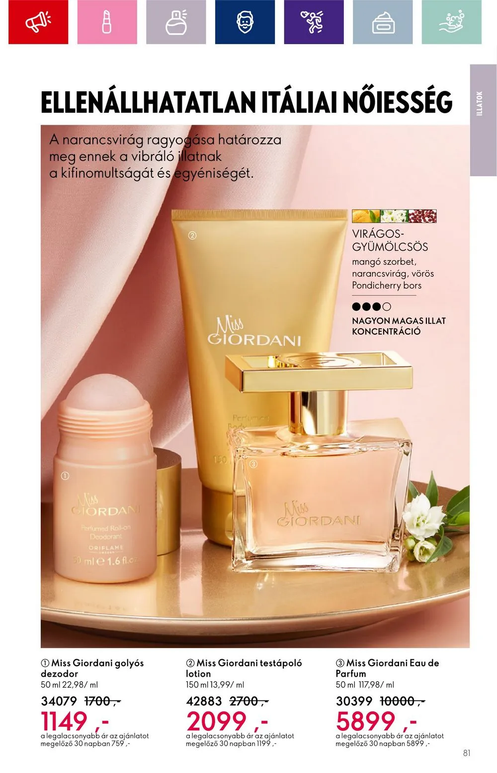 Oriflame akciós újság 08.30–09.19 – 81. oldal