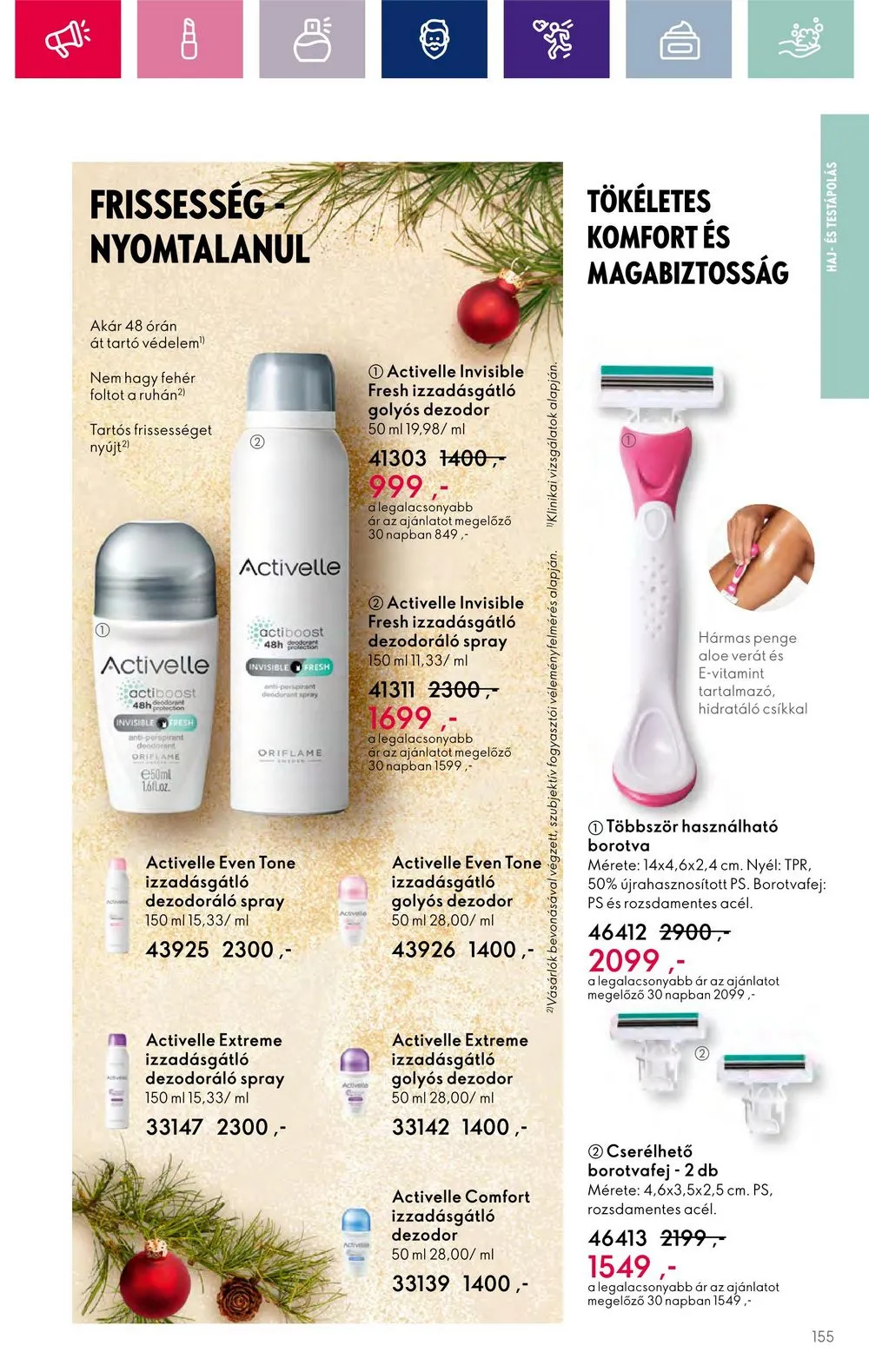 Oriflame akciós újság 11.15–12.05 – 155. oldal