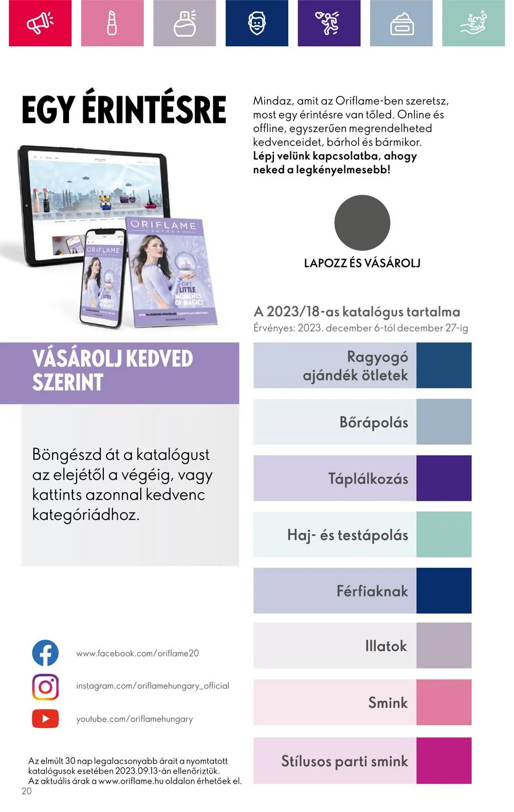 Oriflame akciós újság 12.06–12.27 – 20. oldal
