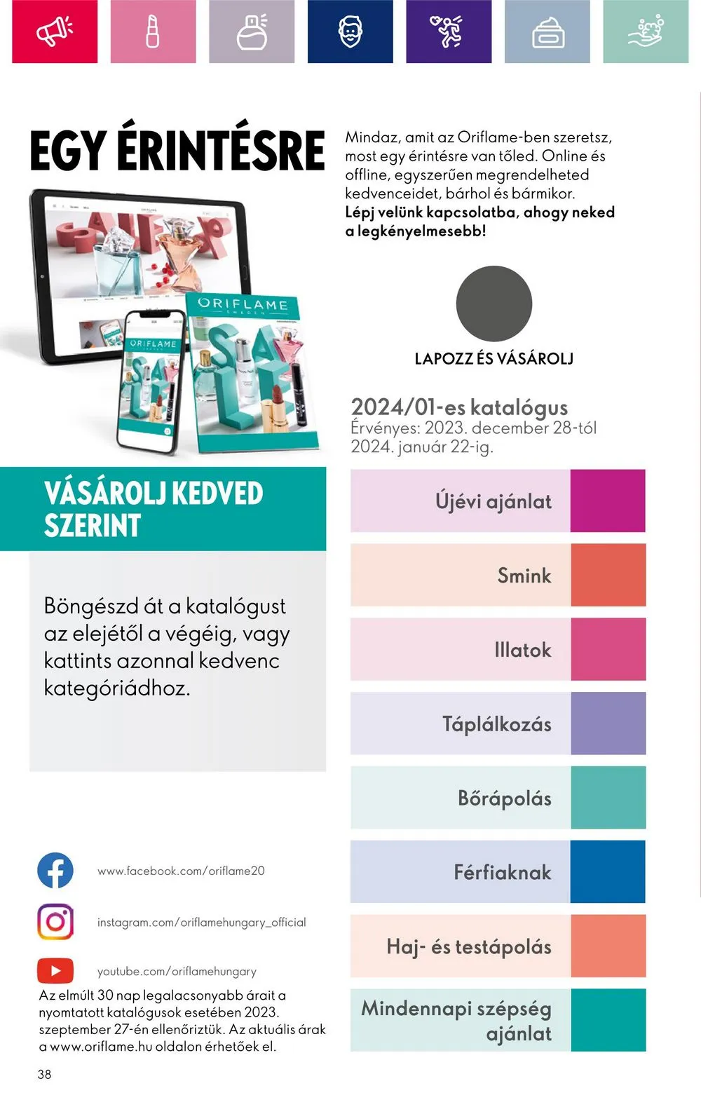 Oriflame akciós újság 12.28–01.22 – 38. oldal