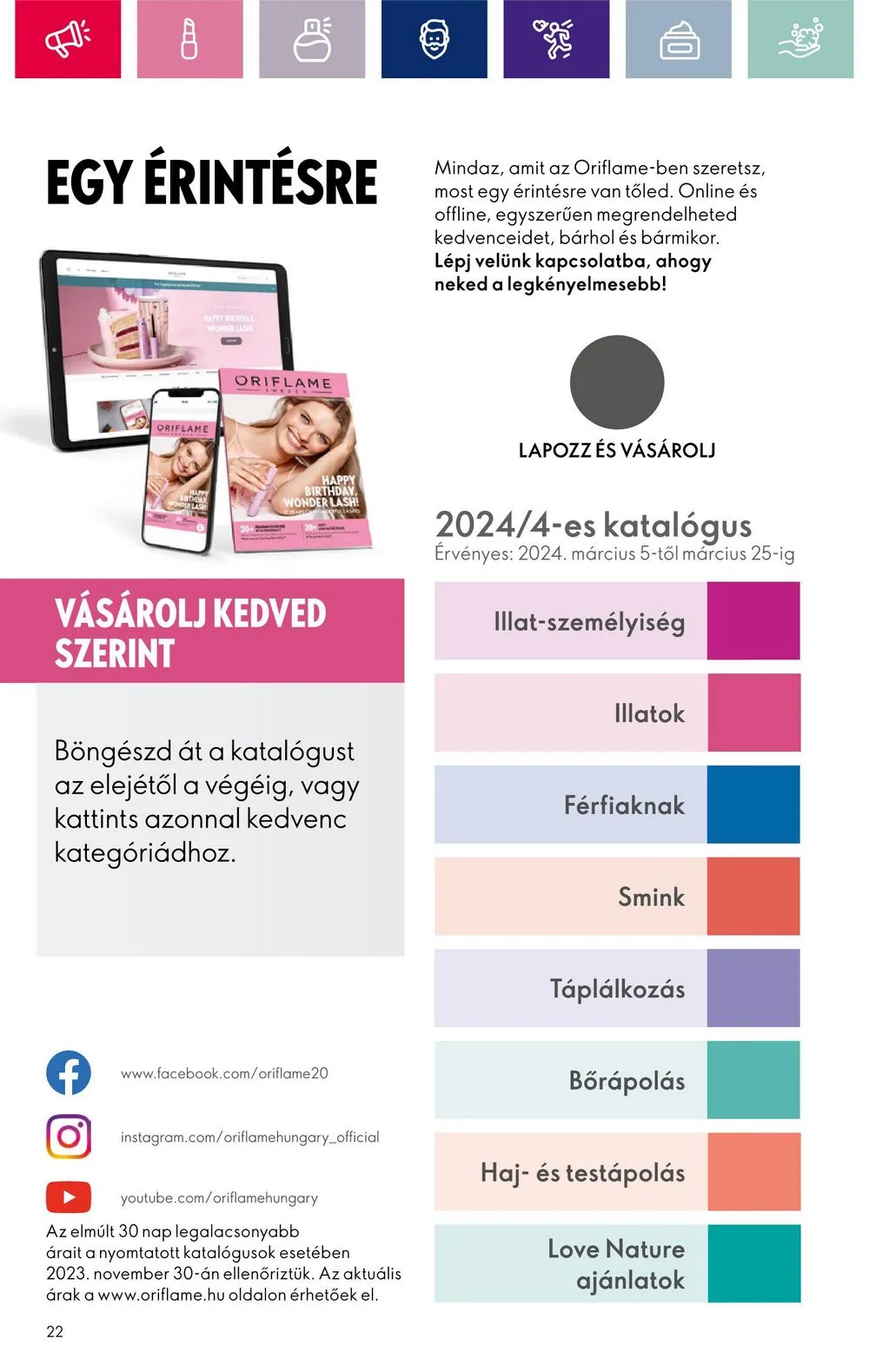 Oriflame akciós újság 03.05–03.25 – 22. oldal