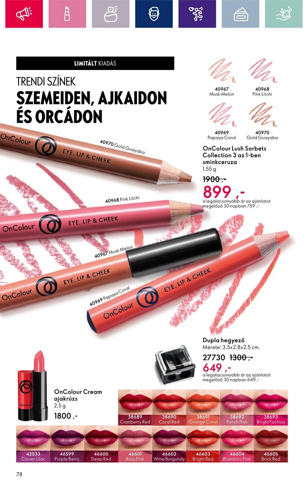 Oriflame akciós újság 03.05–03.25 – 78. oldal