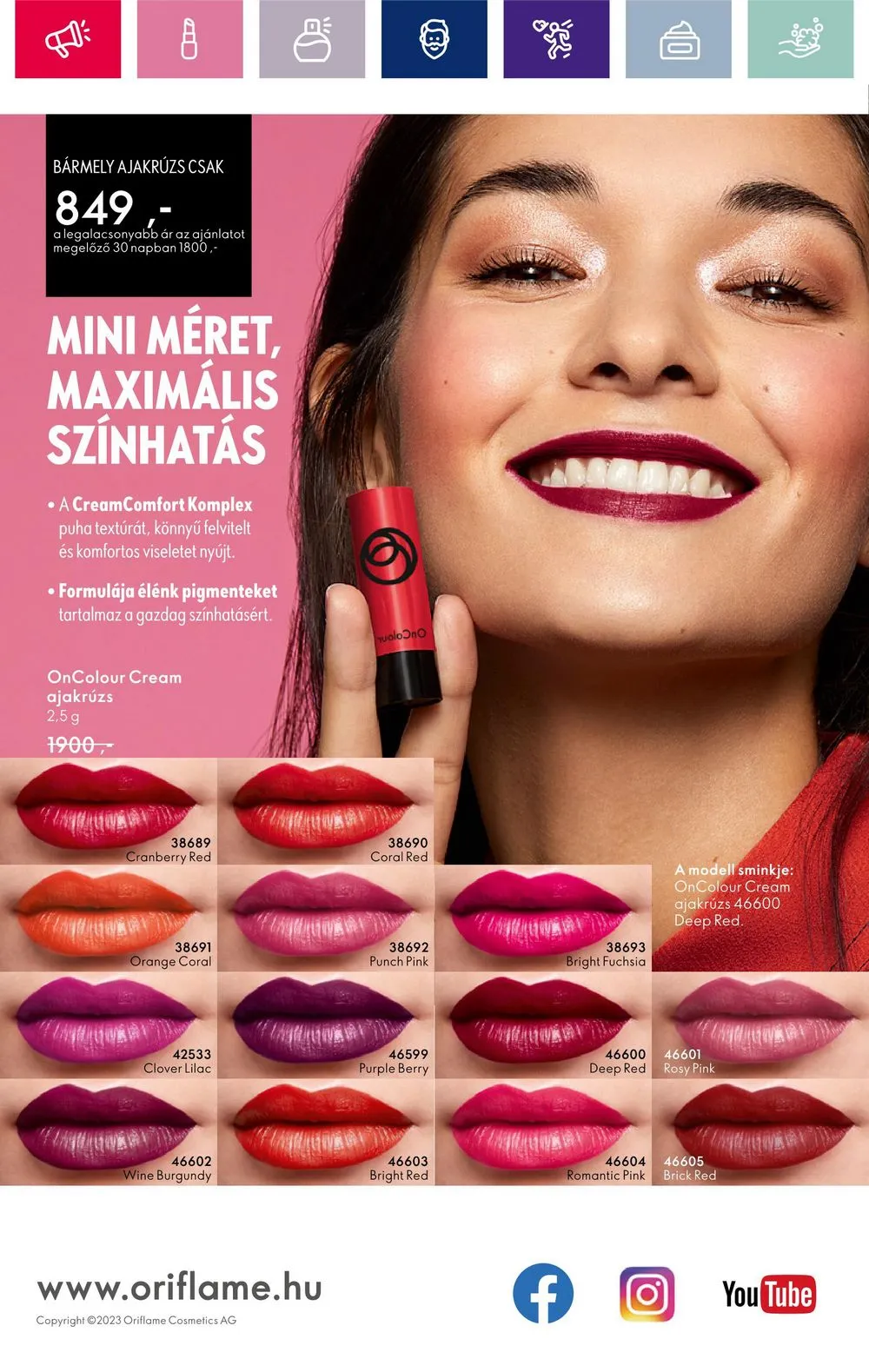 Oriflame akciós újság 03.26–04.15 – 168. oldal
