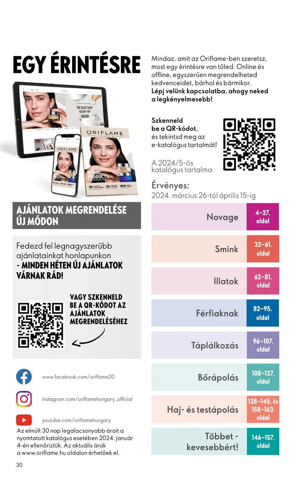 Oriflame akciós újság 03.26–04.15 – 30. oldal