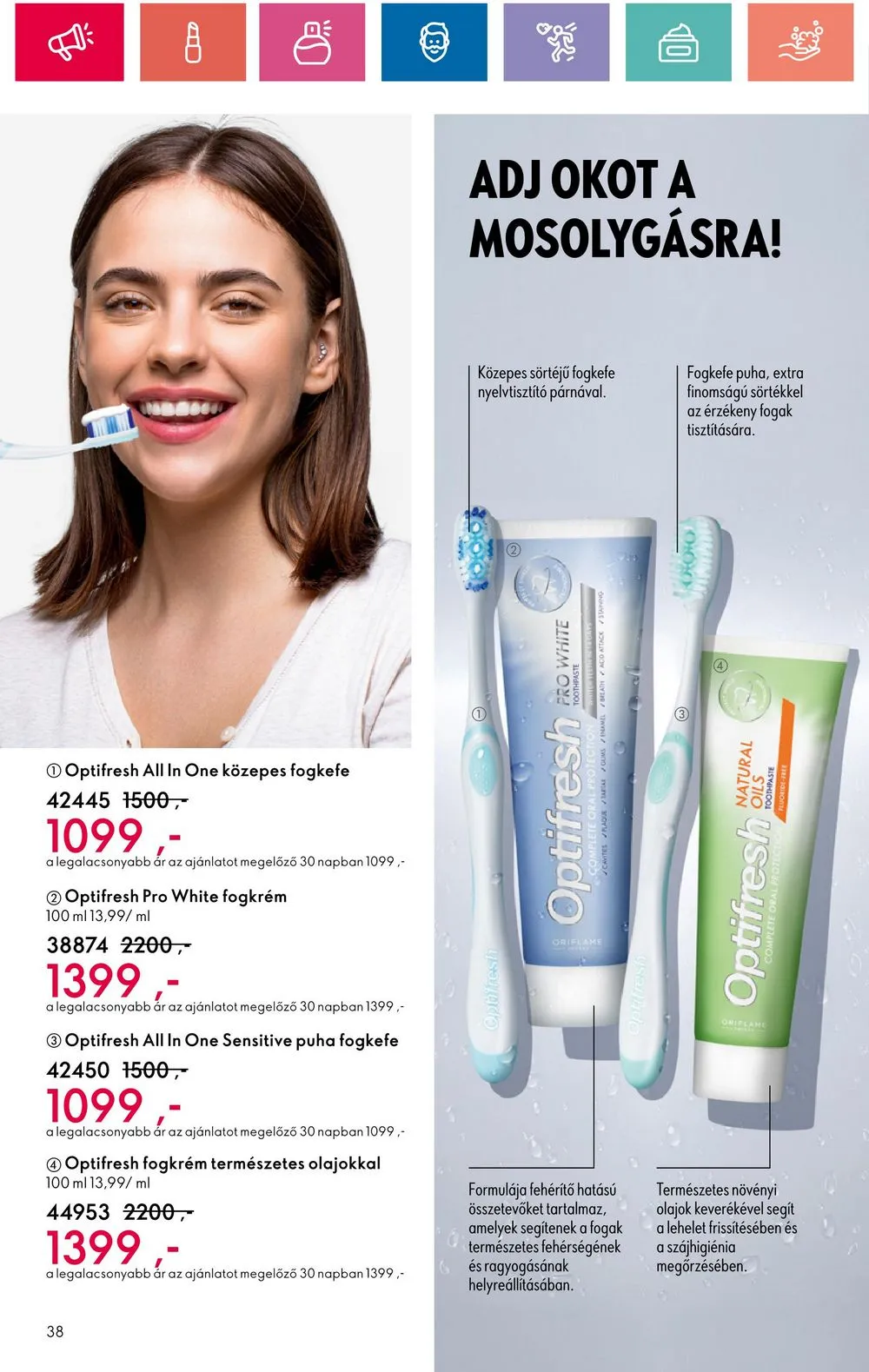 Oriflame akciós újság 05.28–06.17 – 38. oldal