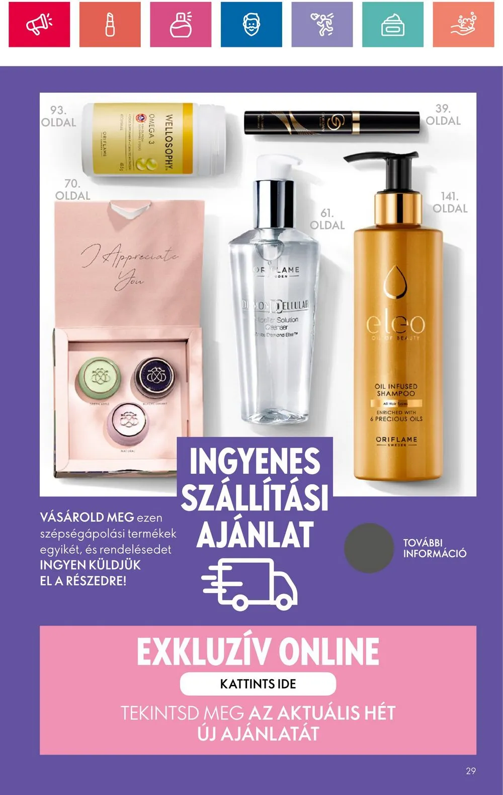 Oriflame akciós újság 06.18–07.08 – 29. oldal