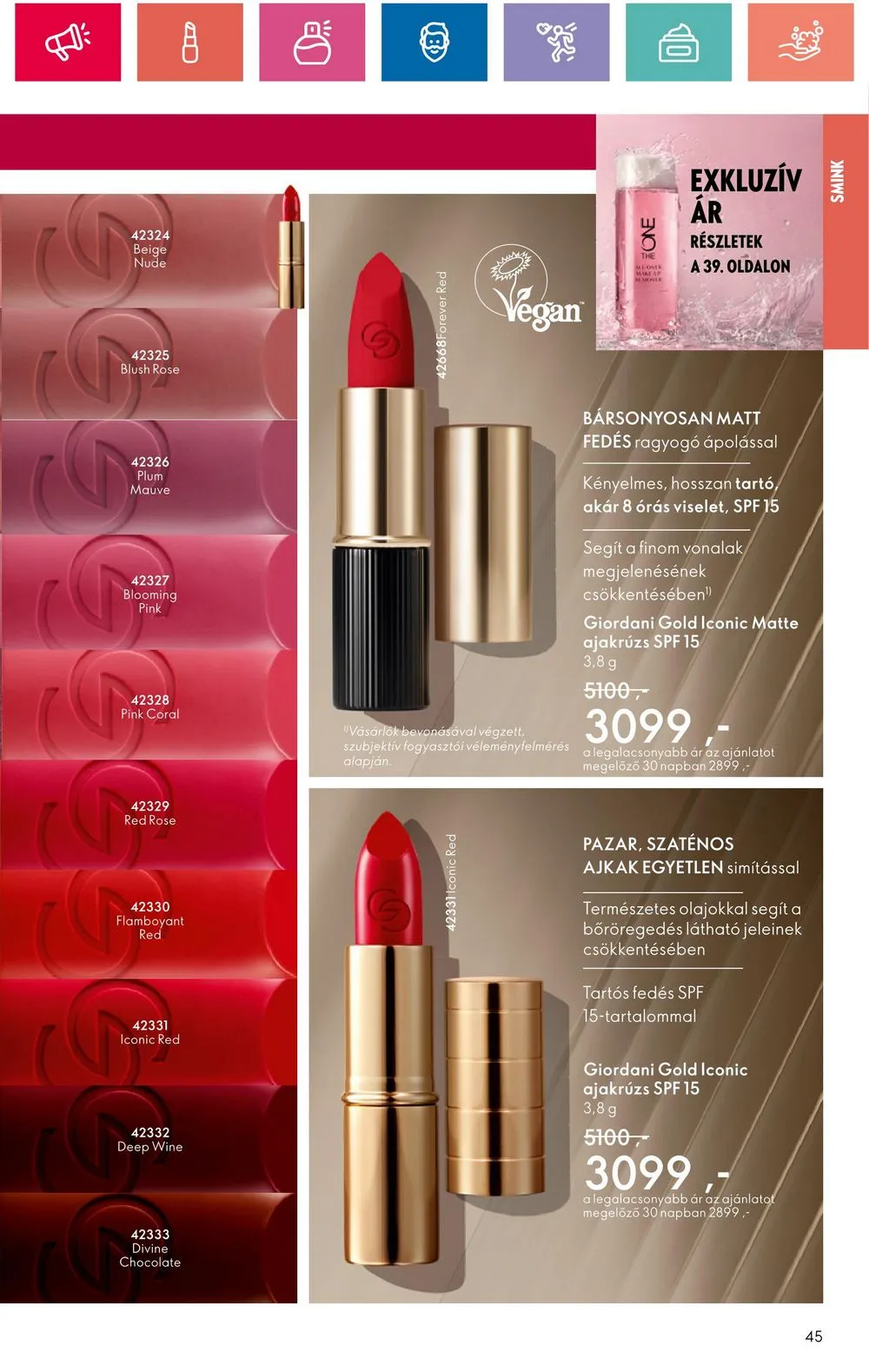 Oriflame akciós újság 07.09–07.29 – 45. oldal