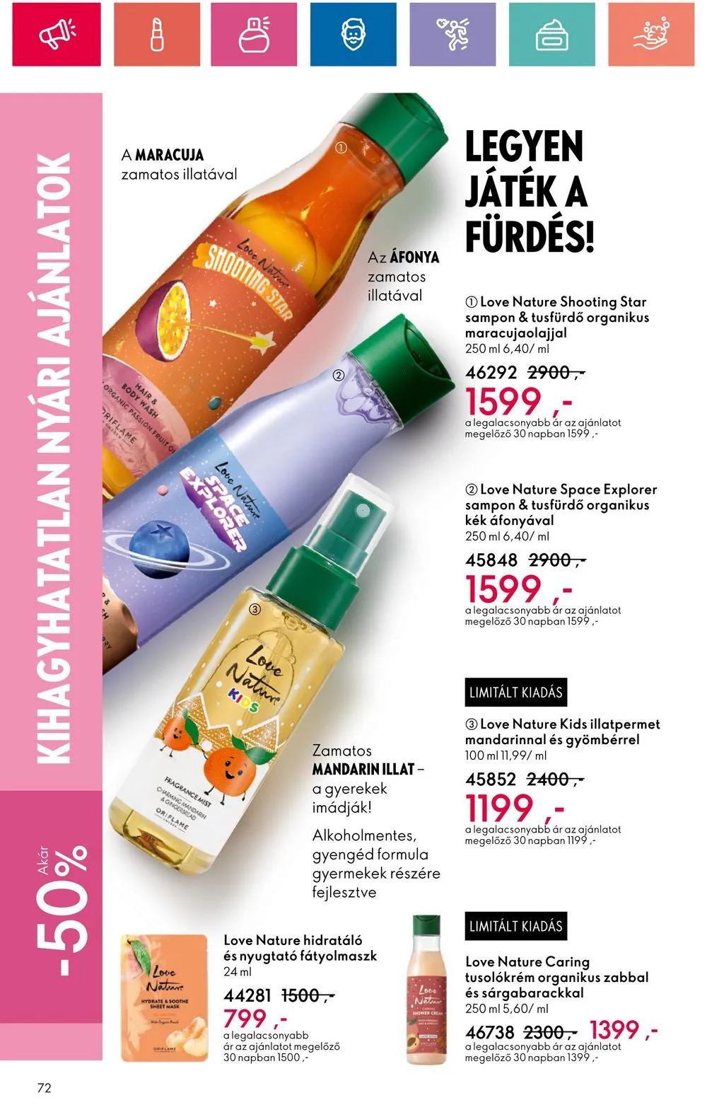 Oriflame akciós újság 07.09–07.29 – 72. oldal