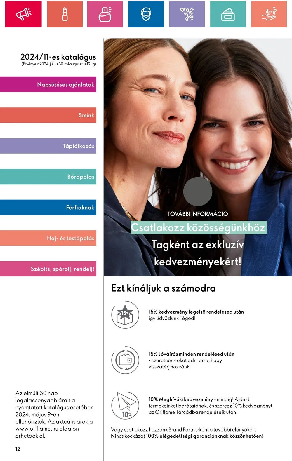Oriflame akciós újság 07.30–08.19 – 12. oldal