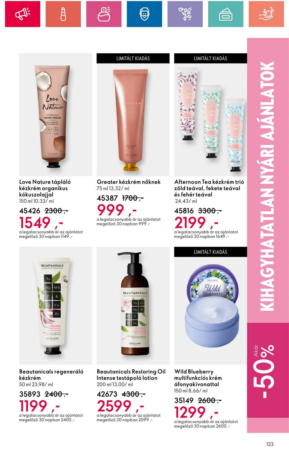 Oriflame akciós újság 07.30–08.19 – 123. oldal
