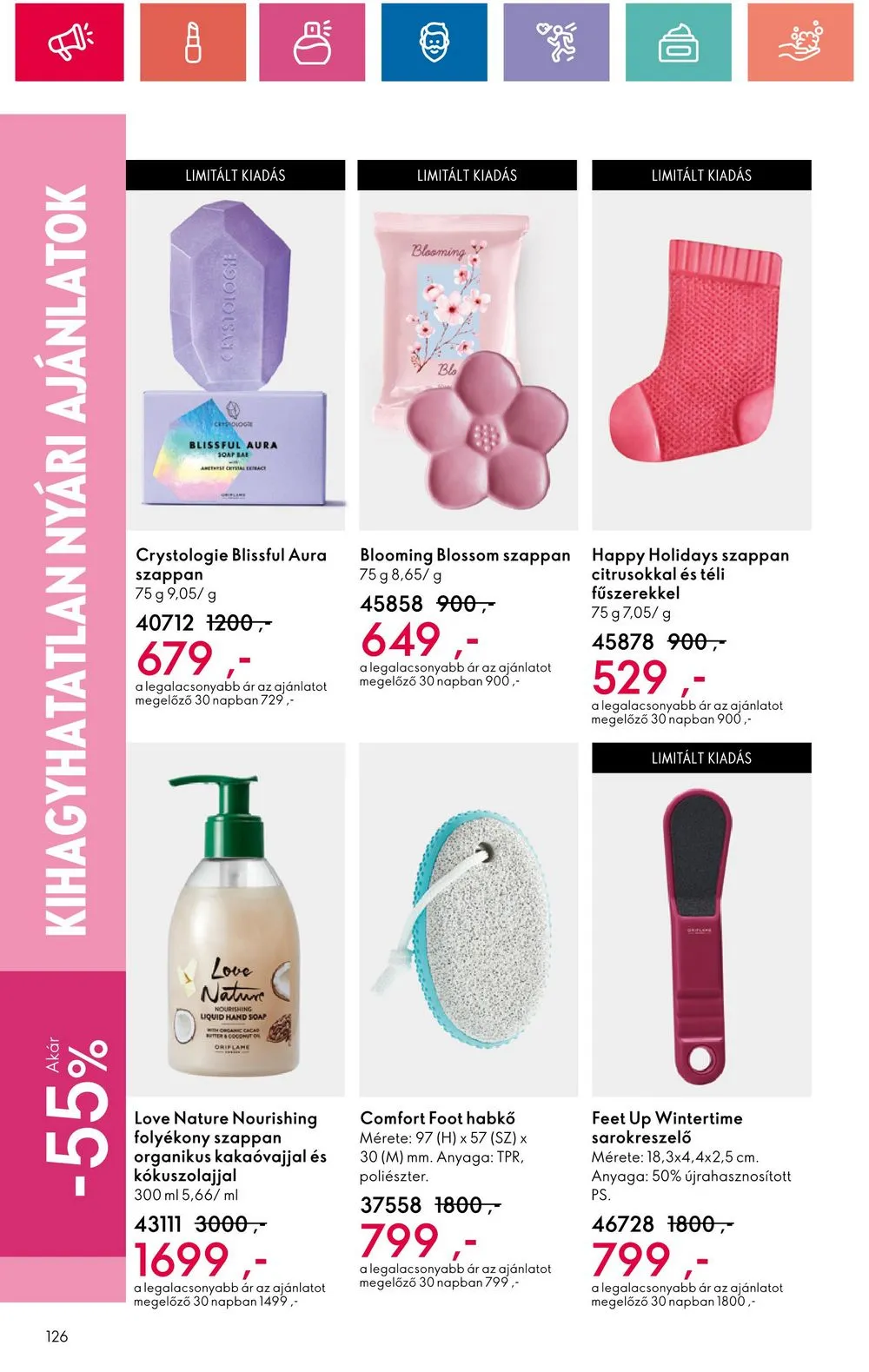 Oriflame akciós újság 07.30–08.19 – 126. oldal
