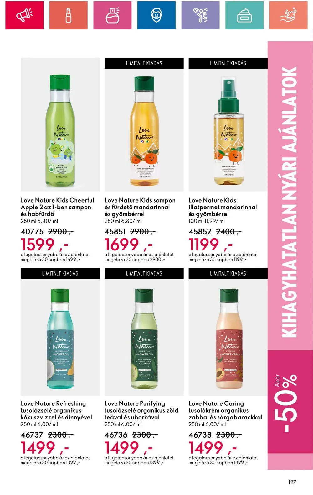 Oriflame akciós újság 07.30–08.19 – 127. oldal