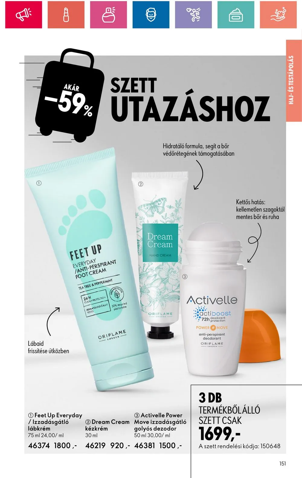 Oriflame akciós újság 07.30–08.19 – 151. oldal